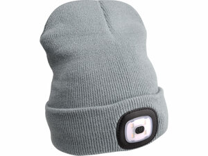Gorra Color Gris Con Lampara Usb Recargable