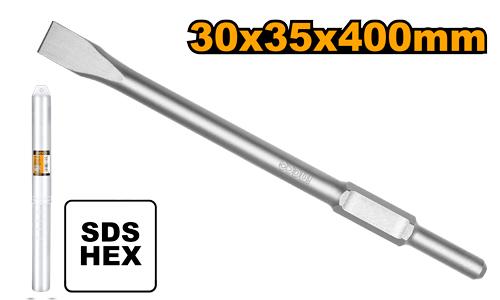 Punta Plana Hexagonal 30X400X35Mm Para Demoledor 1700W Ingco