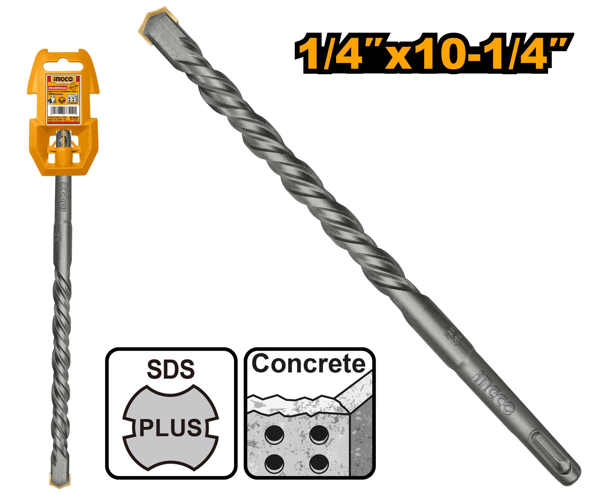 Broca Sds Plus 6.5X260Mm (1/4"X10-1/4") Concreto Ingco
