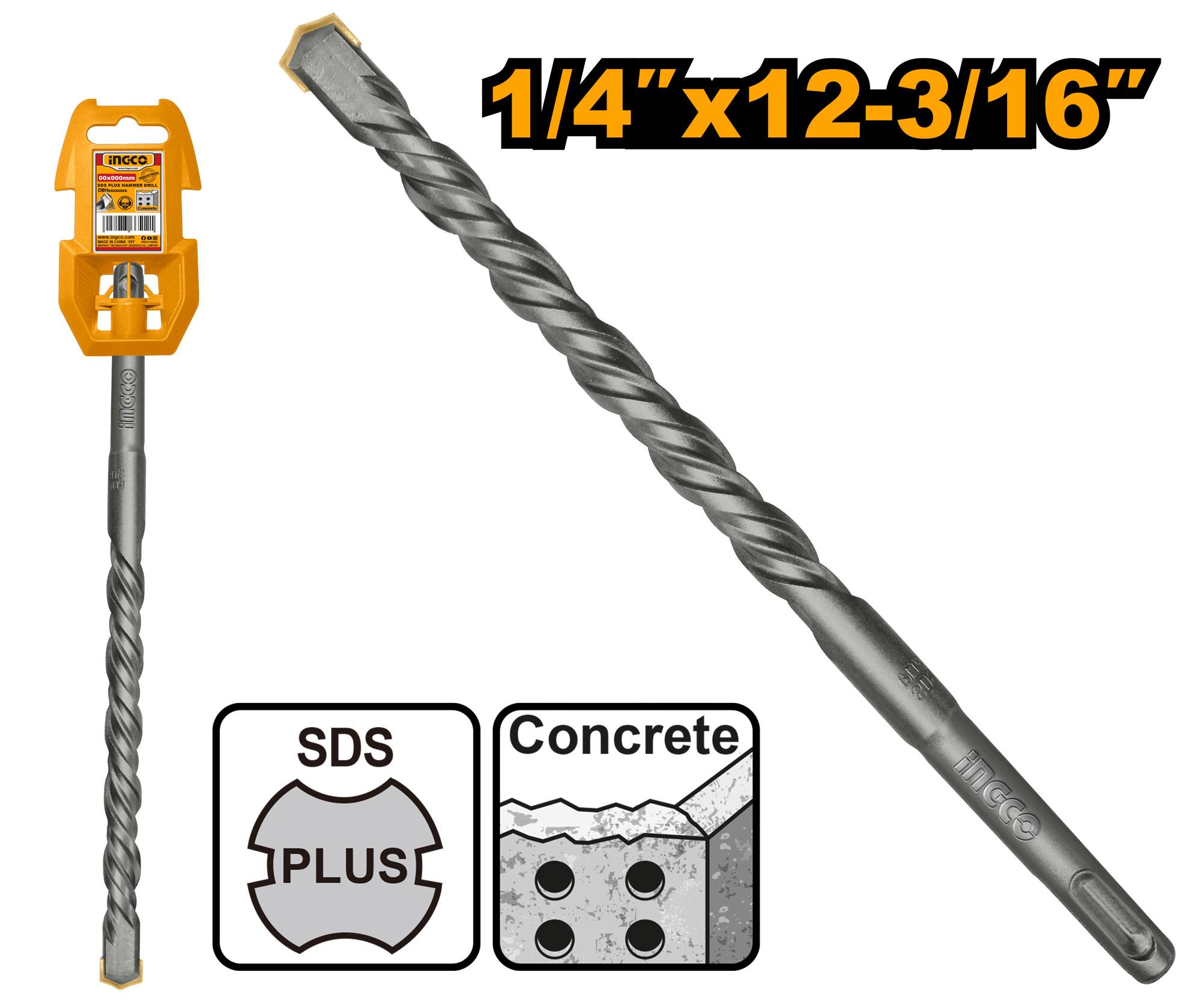 Broca Sds Plus 6.5X310Mm (1/4"X12-3/16") Concreto Ingco