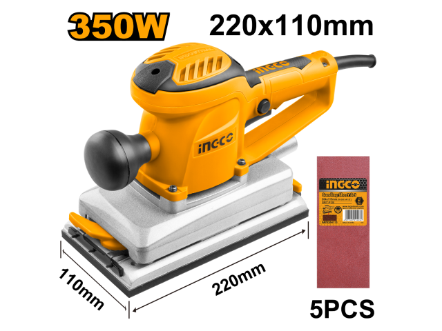Lijadora Ingco 350W Con Base De Aluminio, 220V-240V