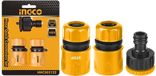 Set De 3 Piezas De Conectores Rapido Para Manguera  De 1/2"