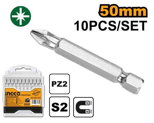 Set De Puntas Estrelladas Para Desarmador/Barreno Ingco 10Pzs