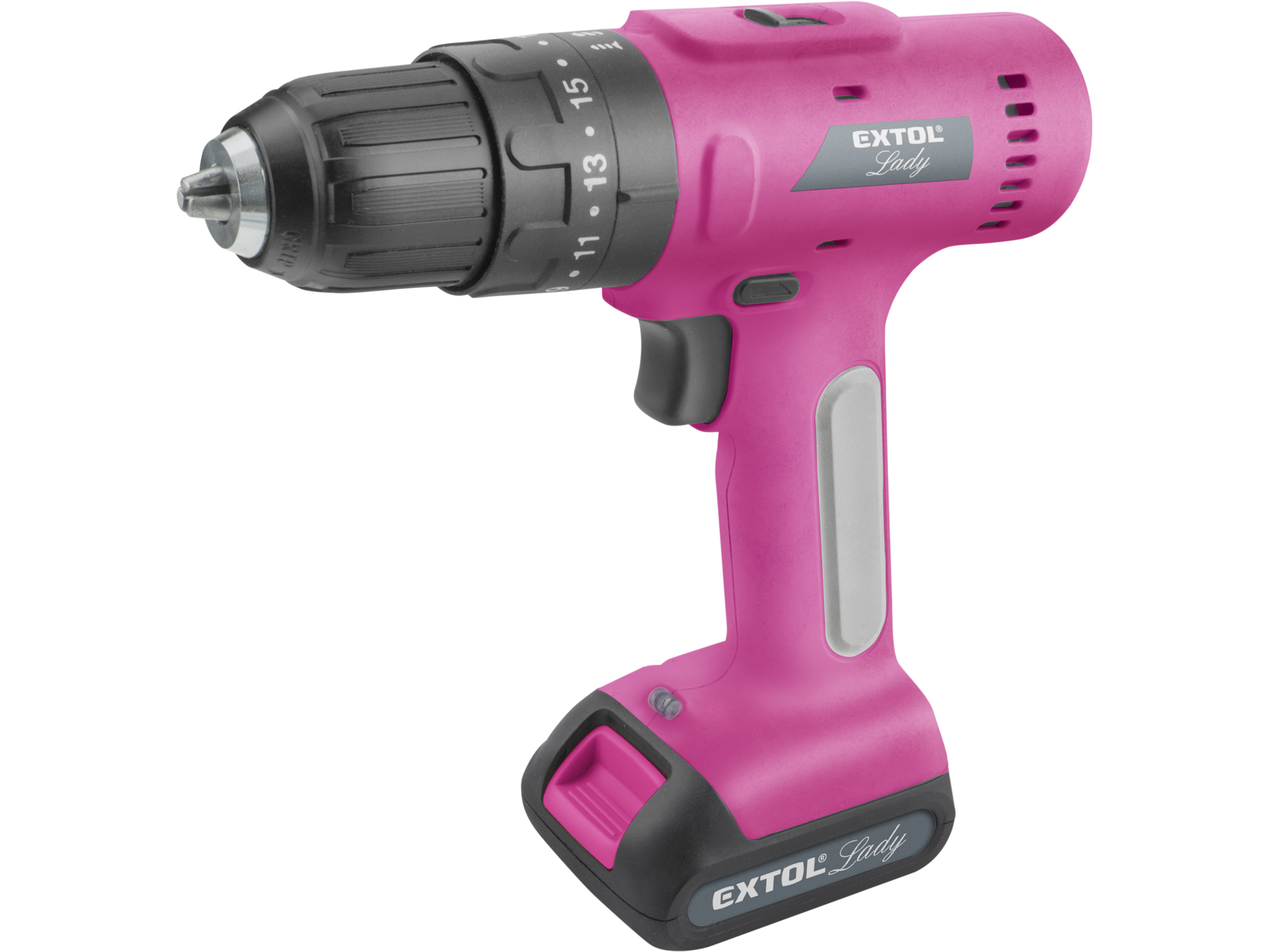 Taladro Atornillador En Set 27 Piezas Extol Lady 12V 2 Vel - Imagen 1