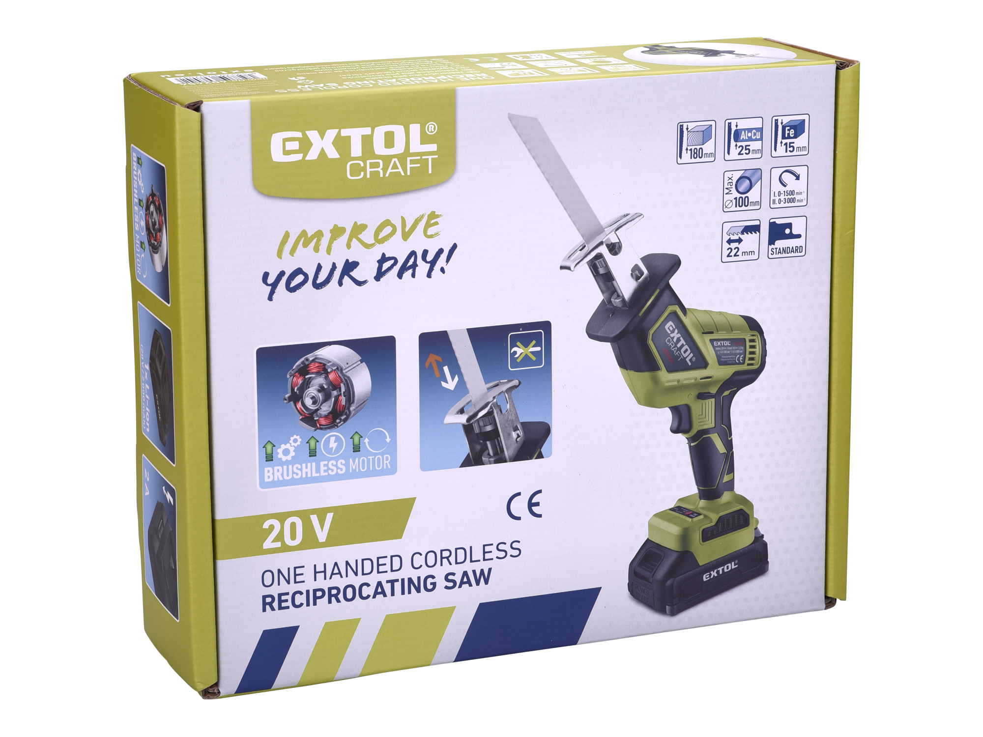 Sierra De Mano Ec 20V Sin Carbones, 1 Cargador 1 Bateria Metal/Madera/Plastico - Imagen 8