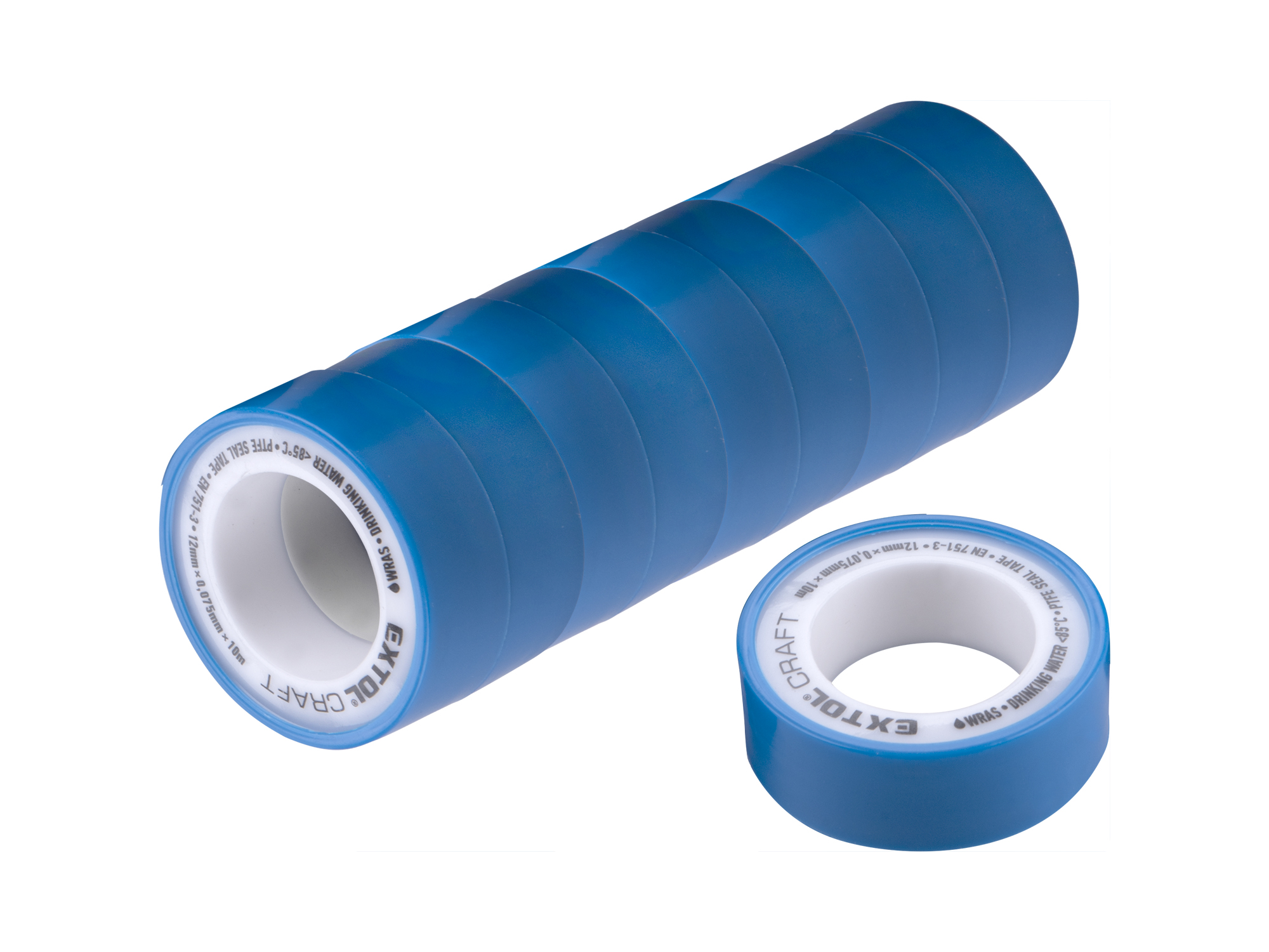 Juego De 10Pzs Cinta Selladora De Teflon 1/2 Pulg X10M