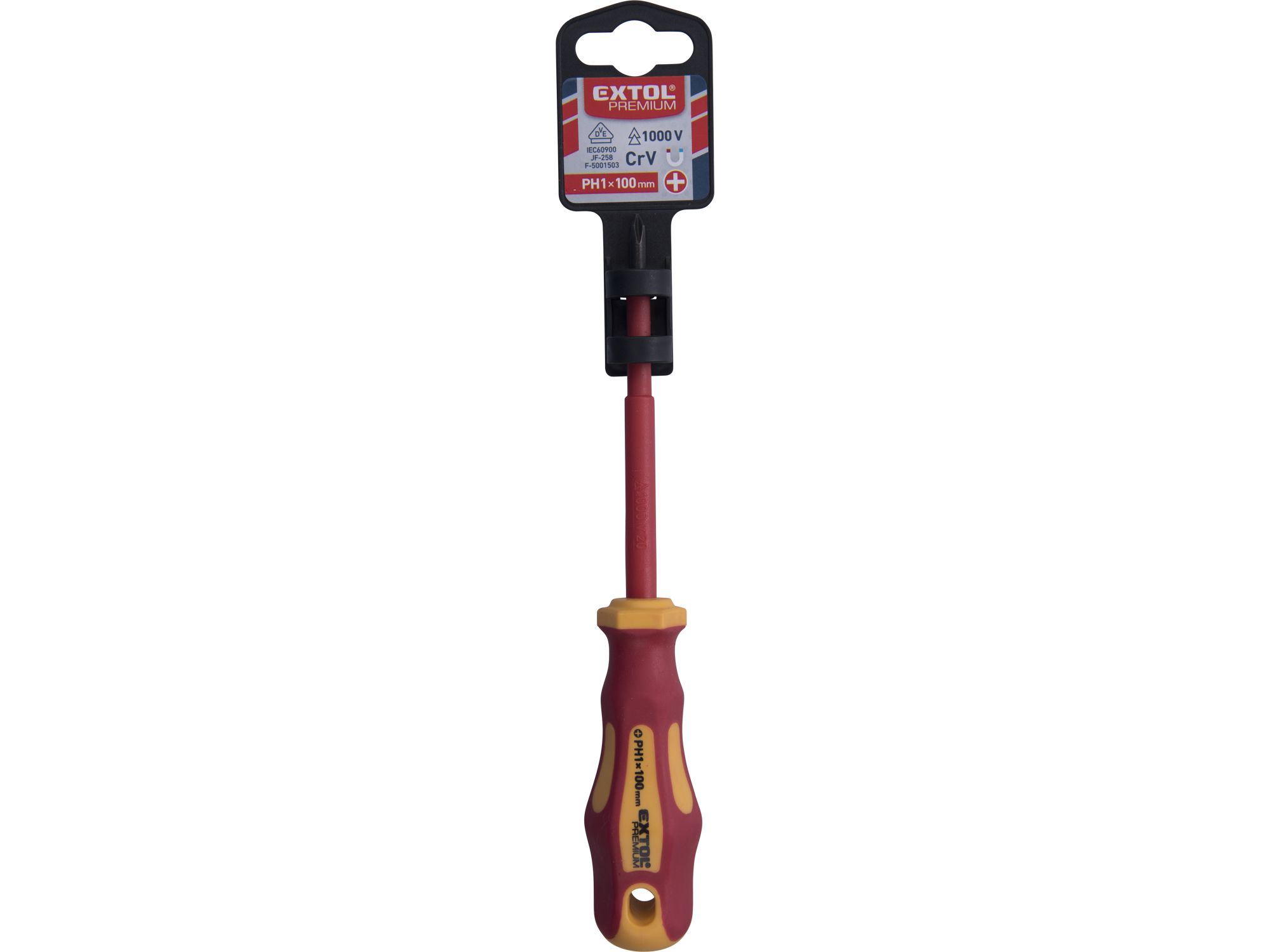 Desatornillador De Electricista Ph1X100Mm, Vde, Crv - Imagen 1