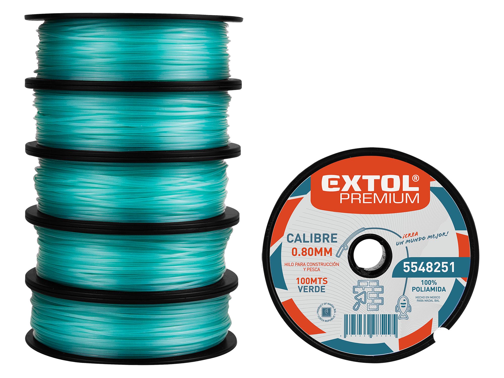 HILO VERDE PARA ALBAÃ‘ILERIA Y PESCA CALIBRE 0.80MM  LARGO 100MTS