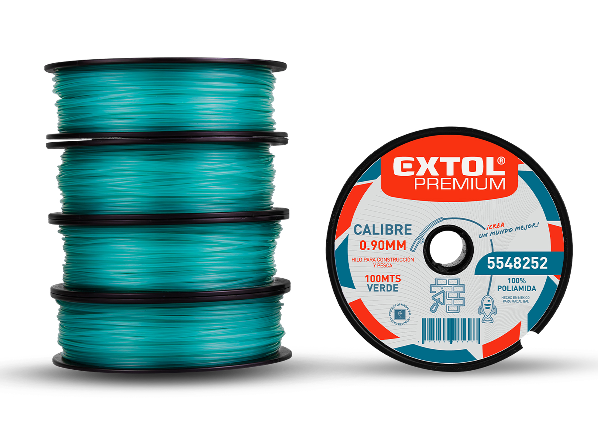 HILO VERDE  PARA ALBAÃ‘ILERIA Y  PESCA CALIBRE 0.90MM  LARGO 100MTS