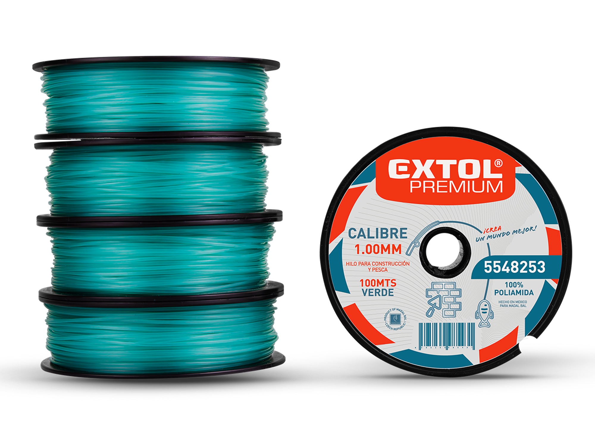 HILO VERDE  PARA ALBAÃ‘ILERIA Y  PESCA CALIBRE 1.00 MM  LARGO 100MTS