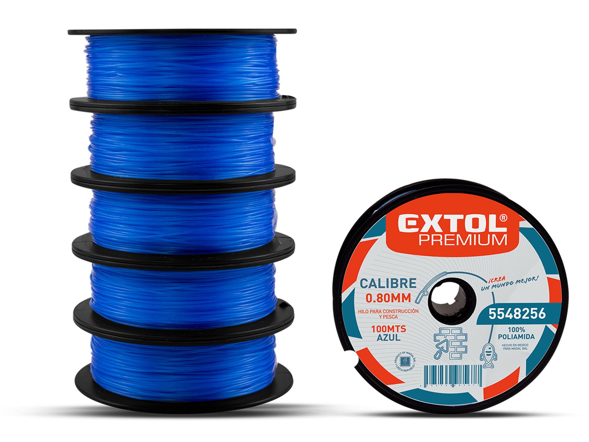 HILO AZUL  PARA ALBAÃ‘ILERIA Y PESCA CALIBRE 0 .80MM  LARGO 100MTS