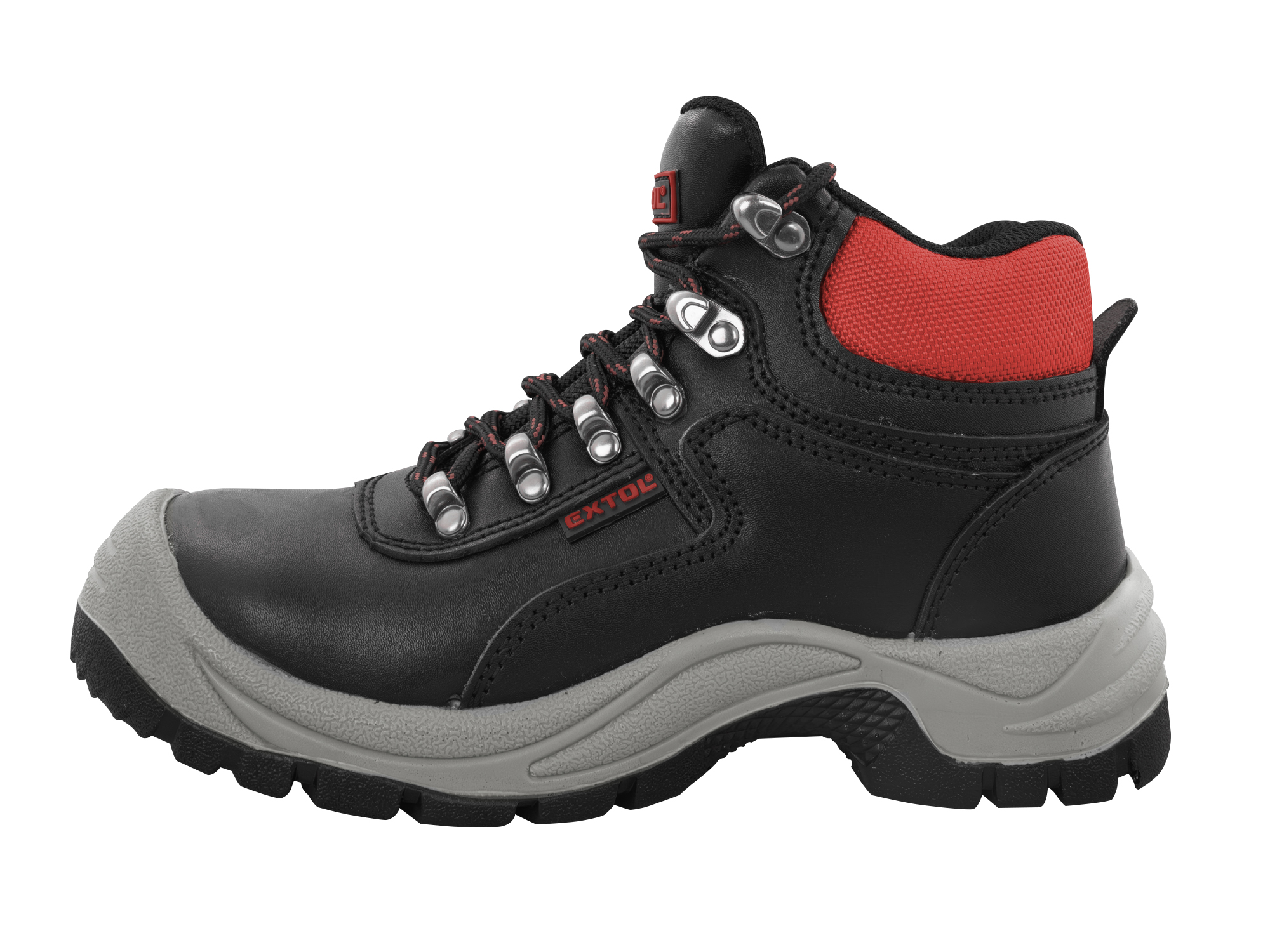 Bota Industrial Negra Lustrable Sin Entresuela Antiperforacion/Cat. S2/Talla 43/Extol Premium