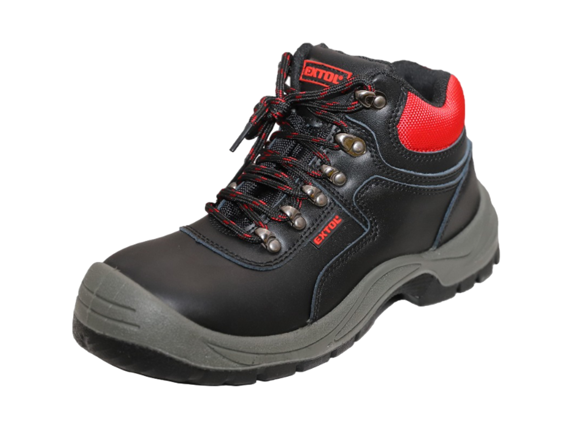 Bota Industrial Negra Lustrable S1P/ Plantilla Anti-P Acero Inox/ Talla 37/ Extol Premium