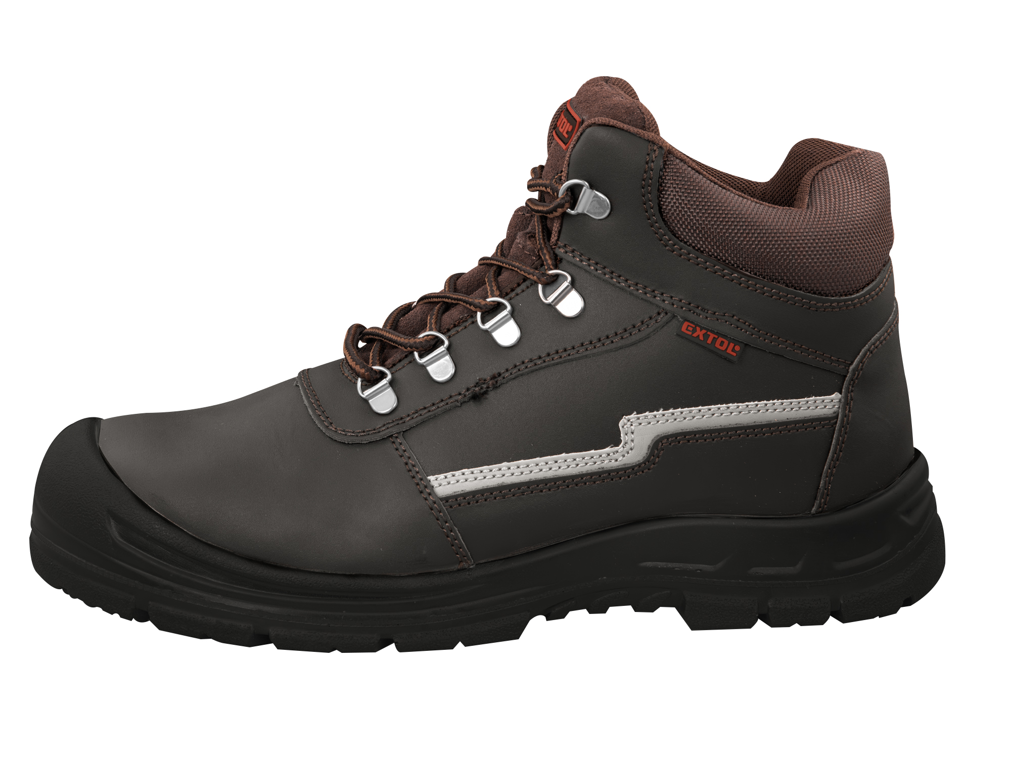 Bota Industrial Cafe Lustrable S1P/ Plantilla Anti-P Acero Inox/ Talla 38/ Extol Premium