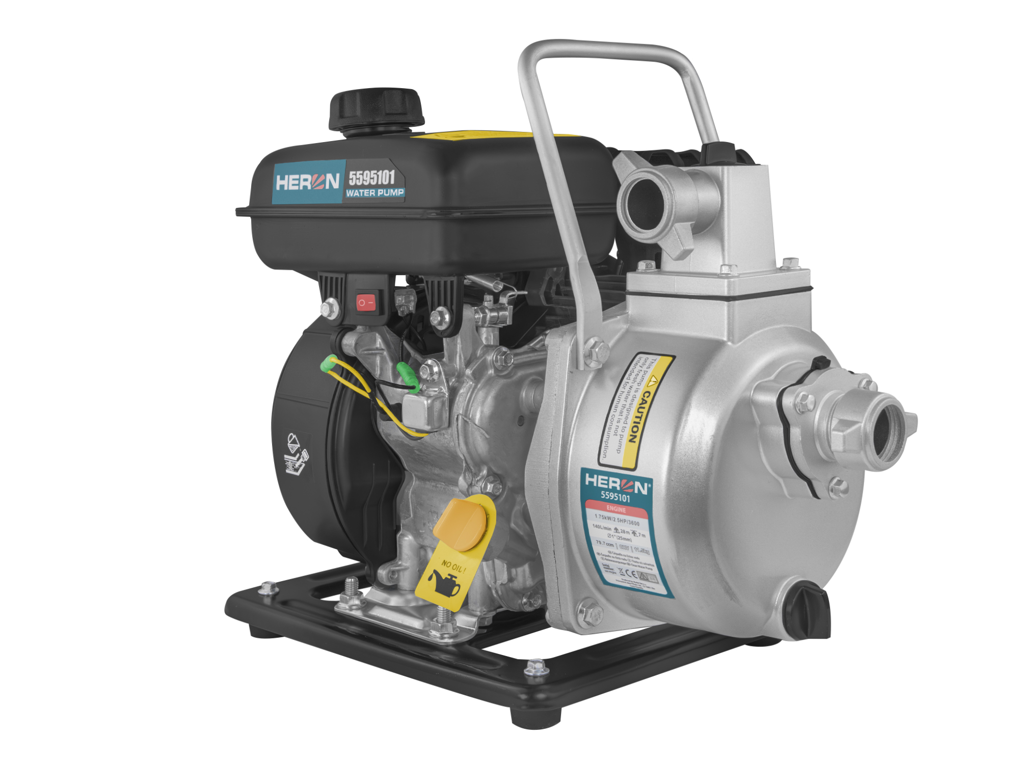 Bomba De Agua Heron 4T 1¨X1¨ Motor 79Cc A Gasolina - Imagen 1