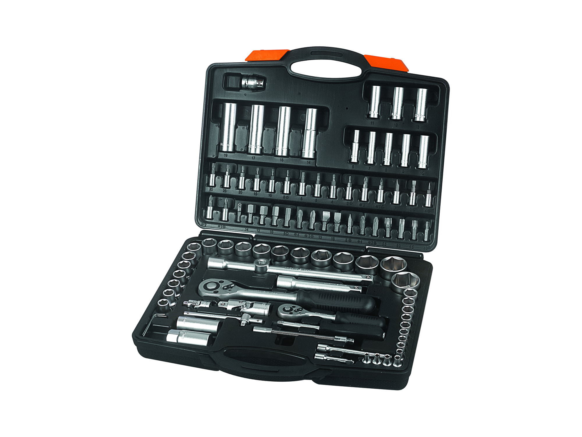 CAJA DE HERRAMIENTAS ROJA 1/4", 1/2" 94 PZS