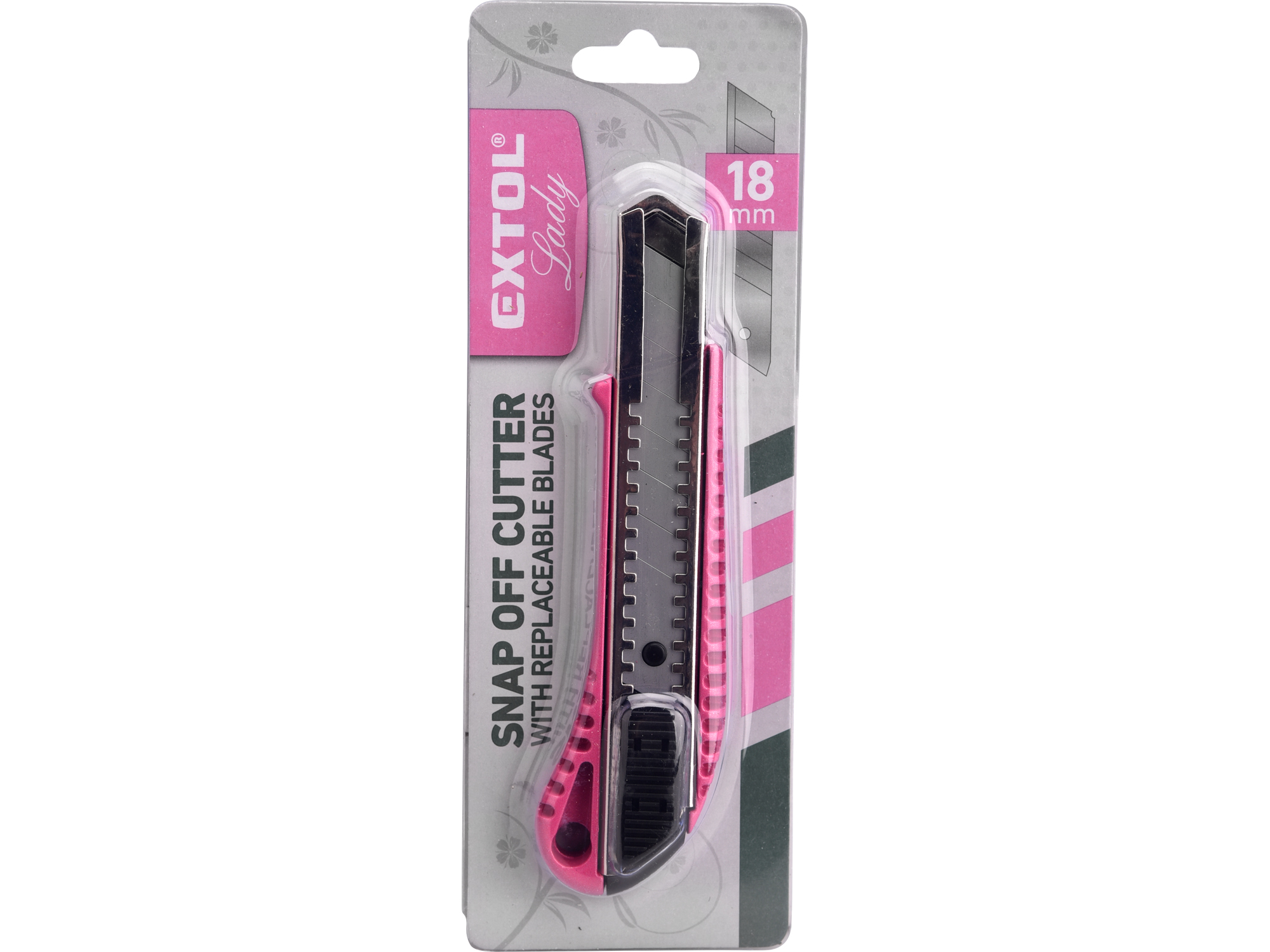CUCHILLA DE ALUMINIO 18MM EXTOL LADY - Imagen 1