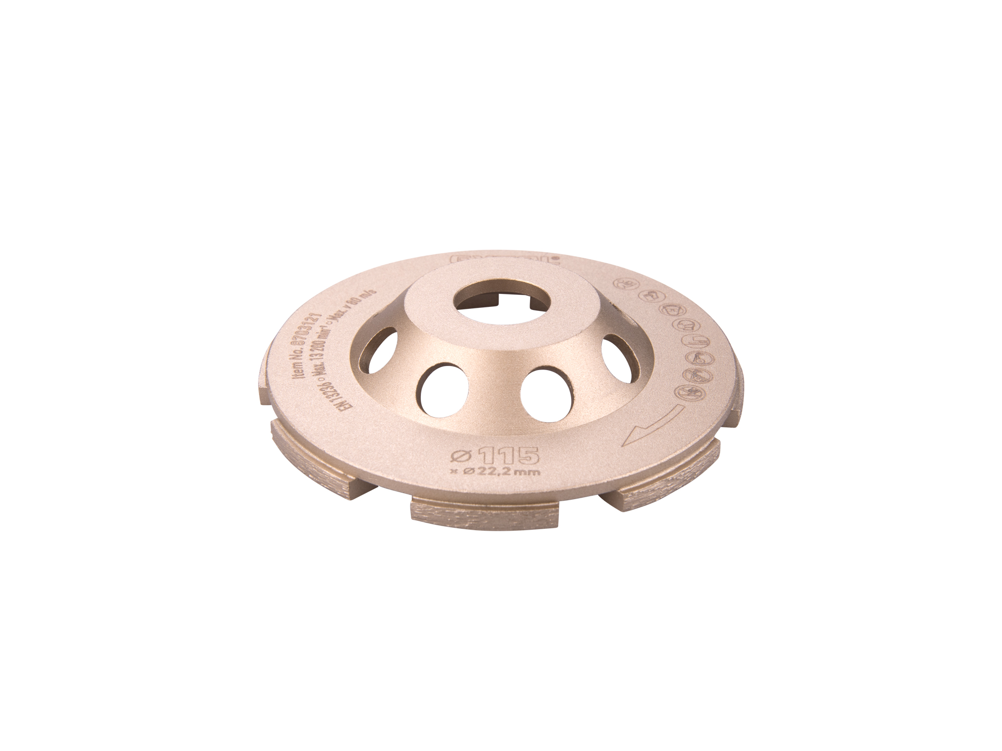COPA DE DIAMANTES 4 1/2" EXTOL PREMIUM - Imagen 1
