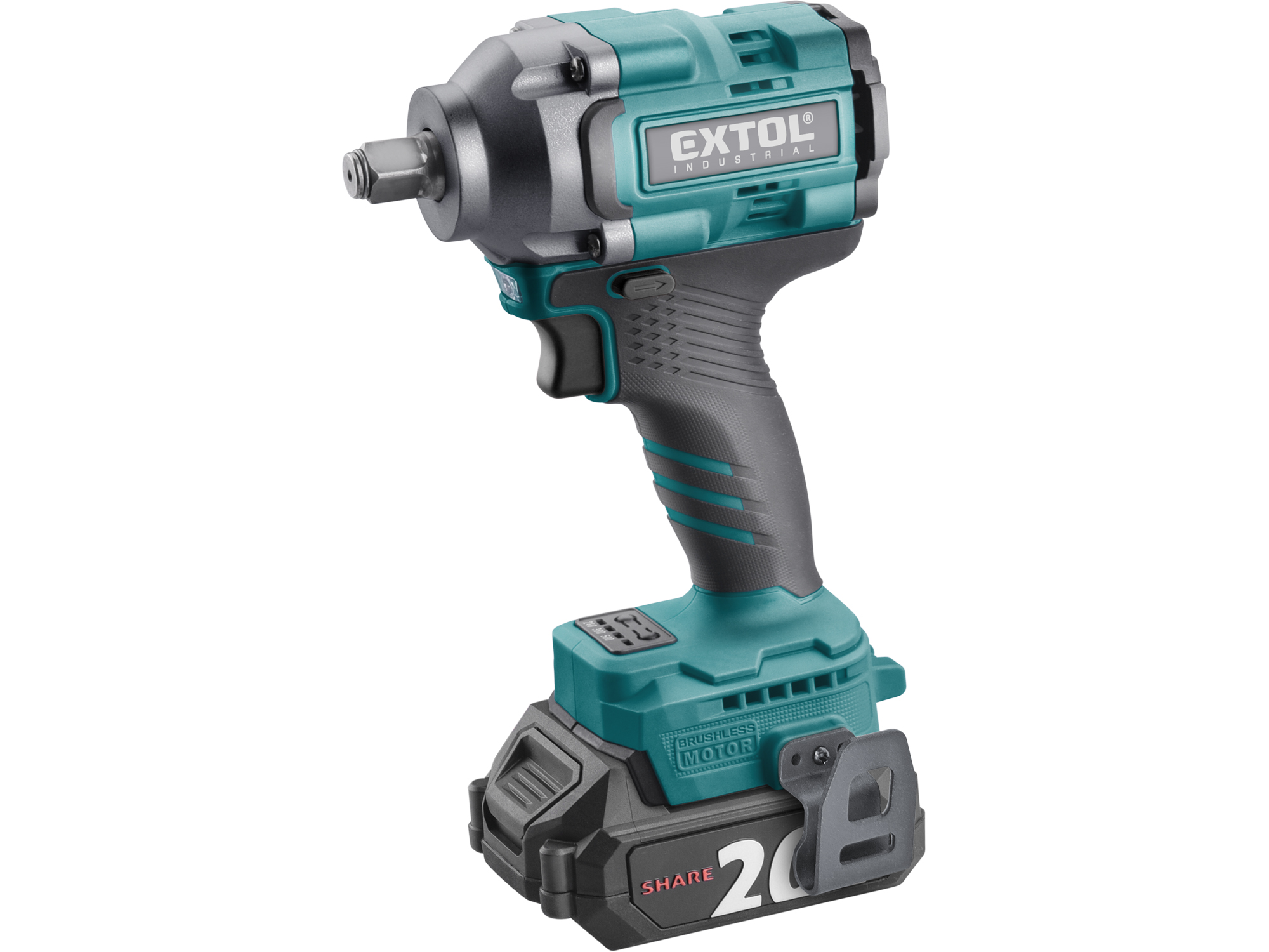 Pistola De Impacto Extol I 20V ,500Nm, 1 Bateria Y Cargador