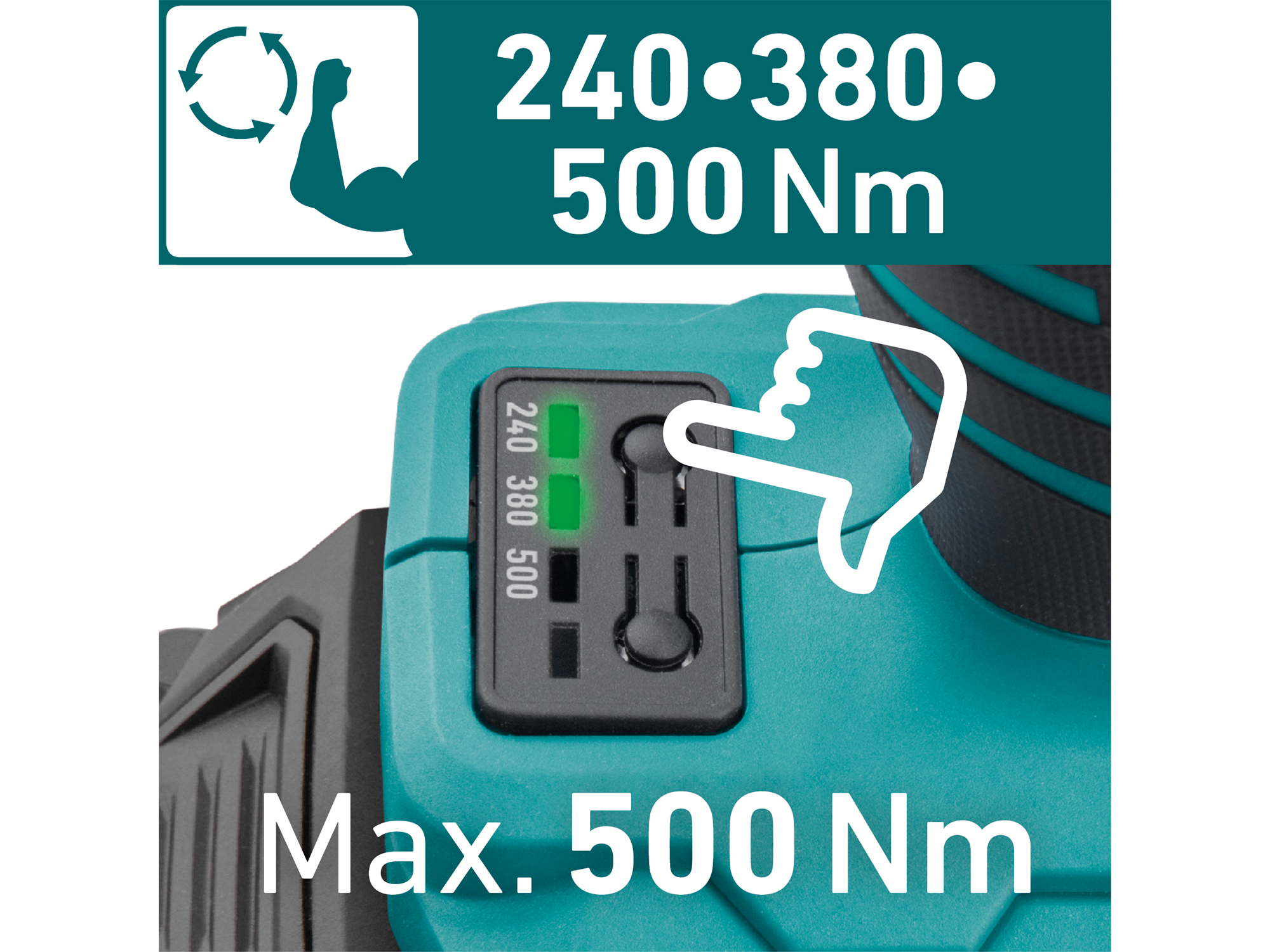 Pistola De Impacto Extol I 20V ,500Nm, 1 Bateria Y Cargador - Imagen 2