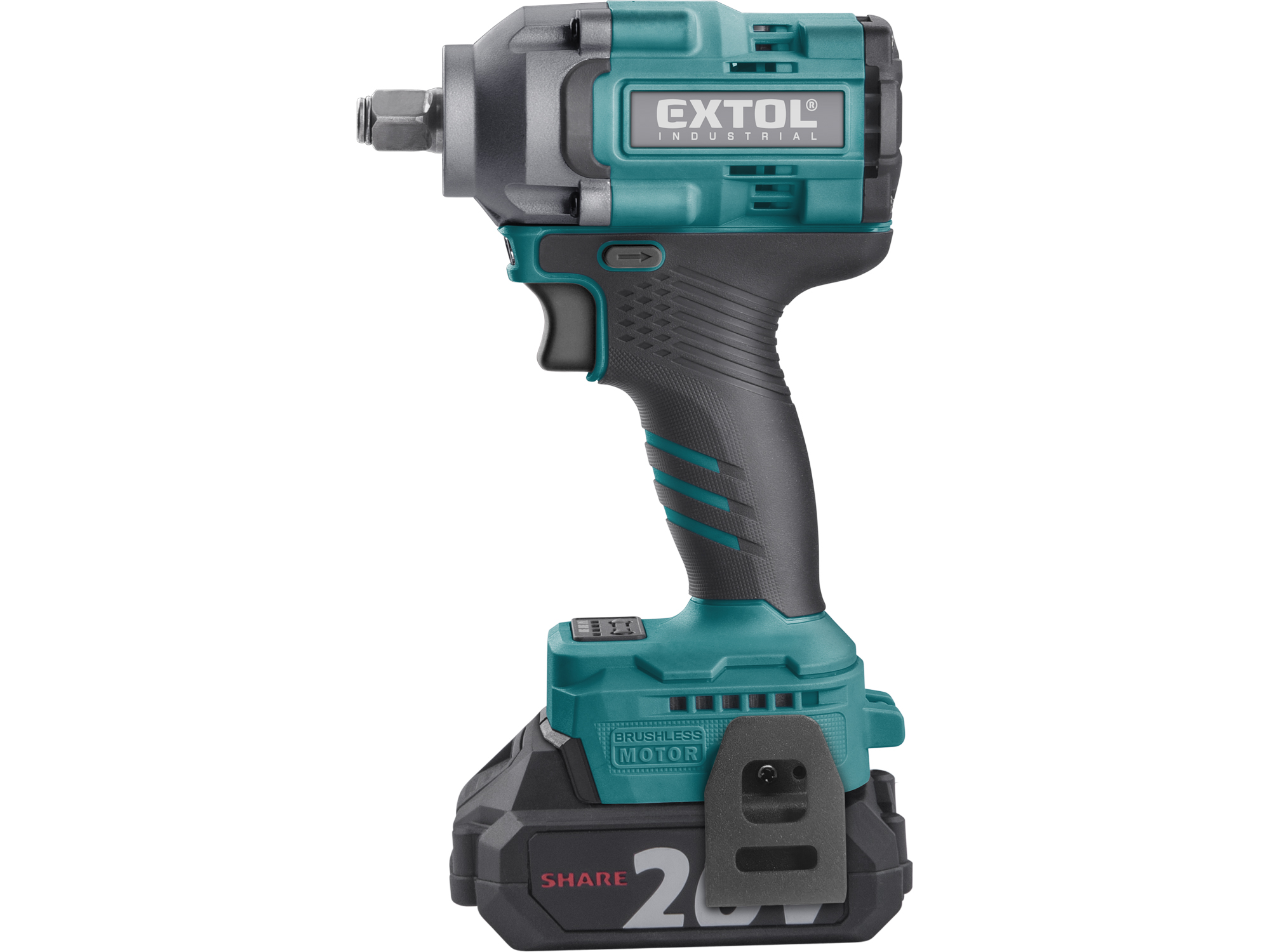 Pistola De Impacto Extol I 20V ,500Nm, 1 Bateria Y Cargador - Imagen 8