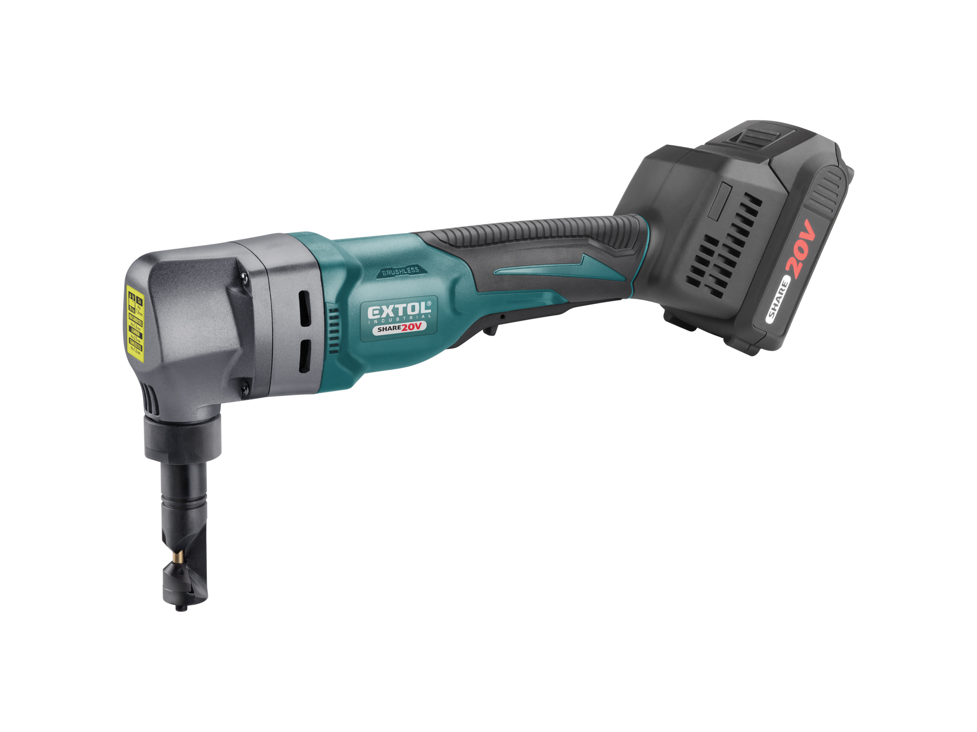 CORTADORA DE LAMINA 20V EXTOL INDUSTRIAL SIN CARBONES, SIN BATERIA, SIN CARGADOR