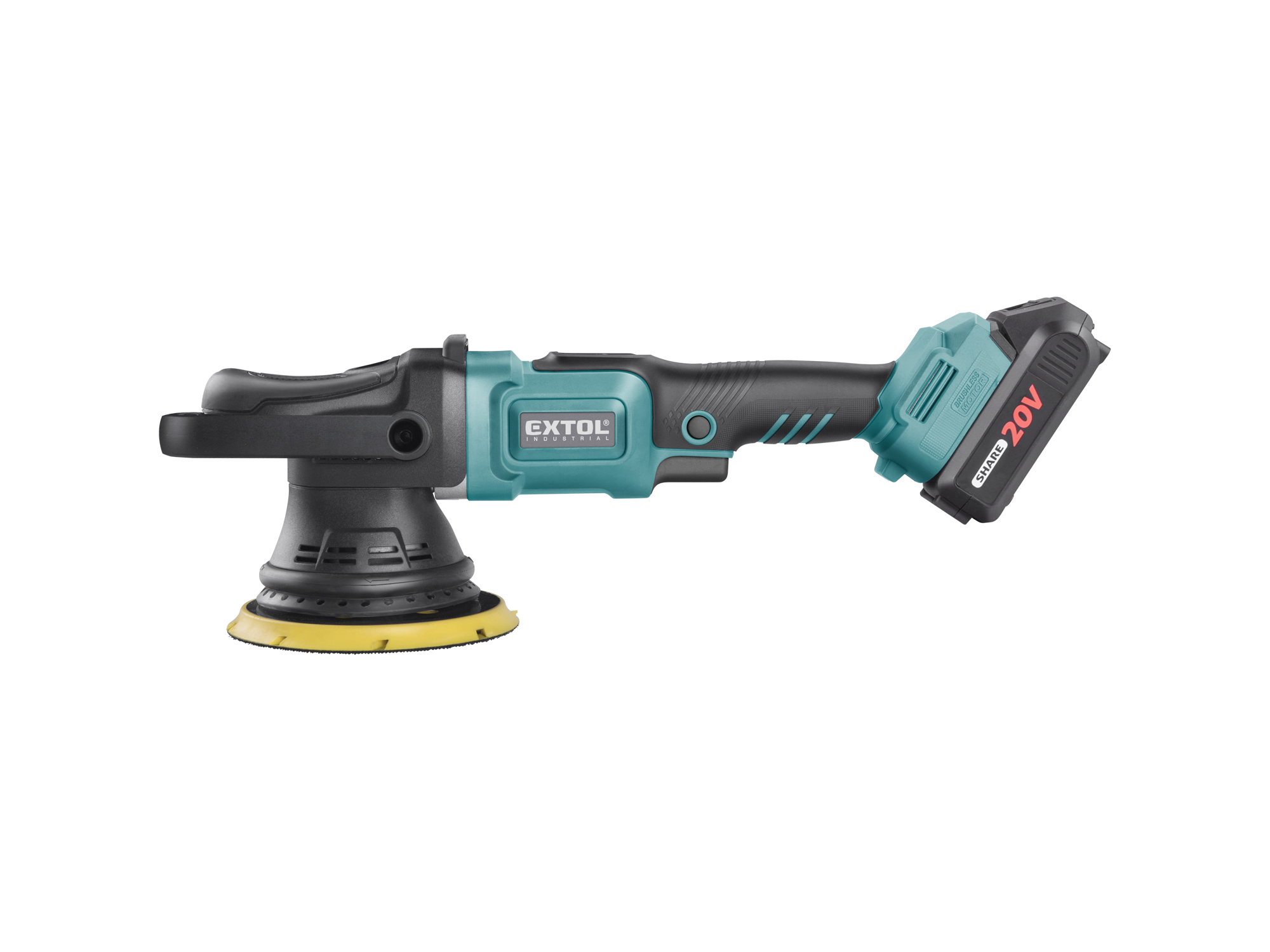 Pulidora Automotriz Sin Carbones Extol Industrial 20V 5" 1 Cargador 1 Bateria 6 Vel - Imagen 8