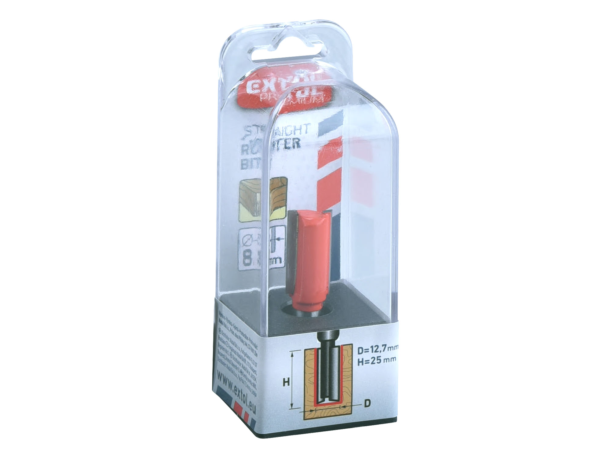 Broca Recta Doble Filo; D12.7Xh25D 8Mm - Imagen 1