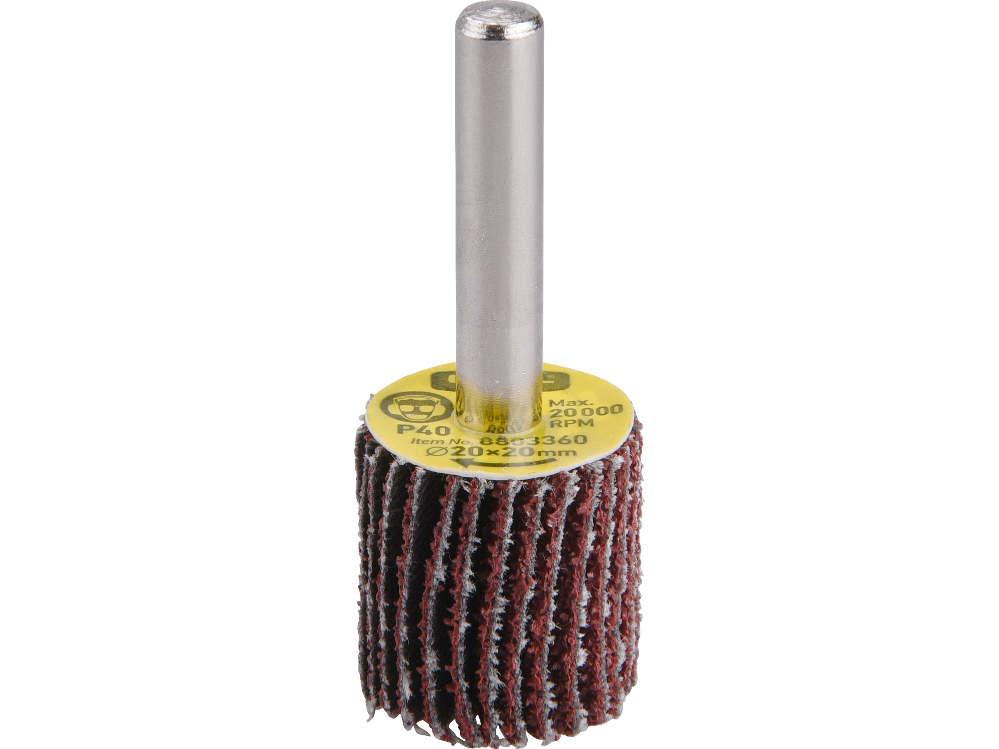 Cilindro De Lija Flap Vastago 6Mm Ø 20X20X6Mm P60