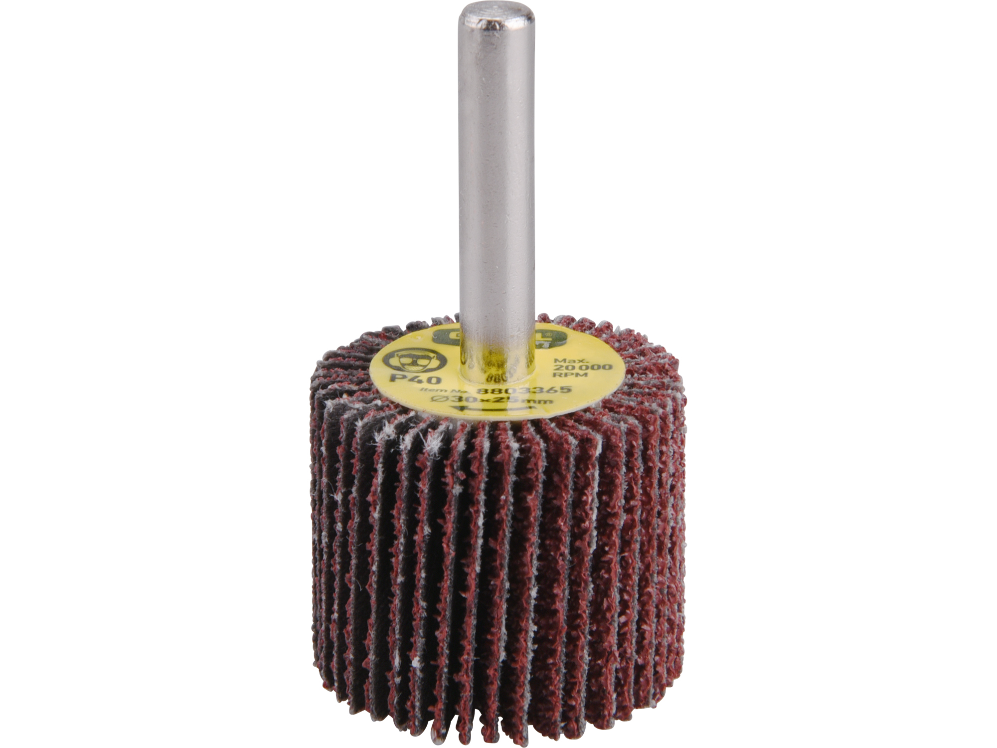 Cilindro De Lija Flap Vastago 6Mm Ø 30X25X6Mm P120