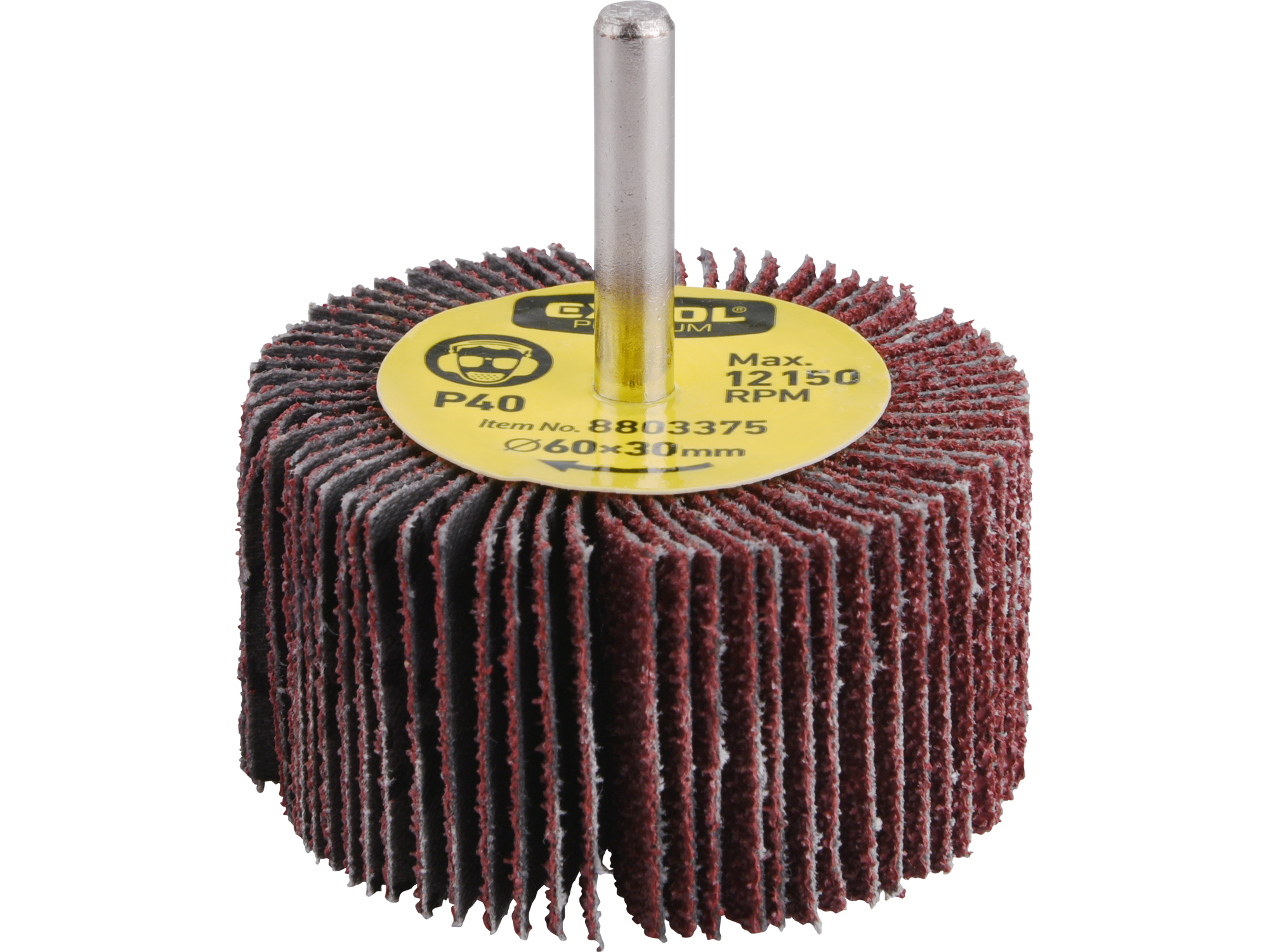 Cilindro De Lija Flap Vastago 6Mm Ø 60X30X6Mm P100