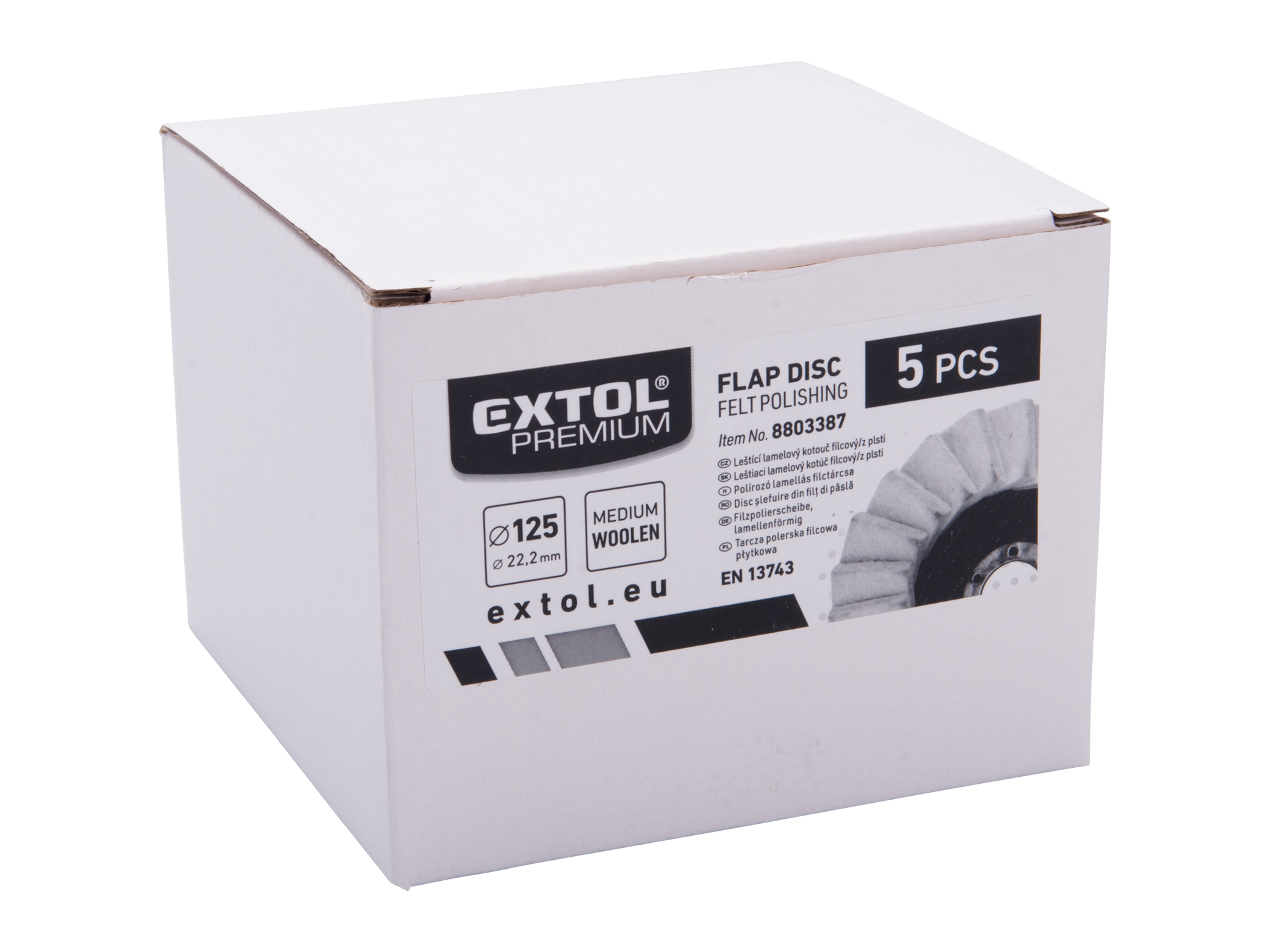 Disco Flap Fieltro Para Inox/Alum 5" X 12Mm - Imagen 1