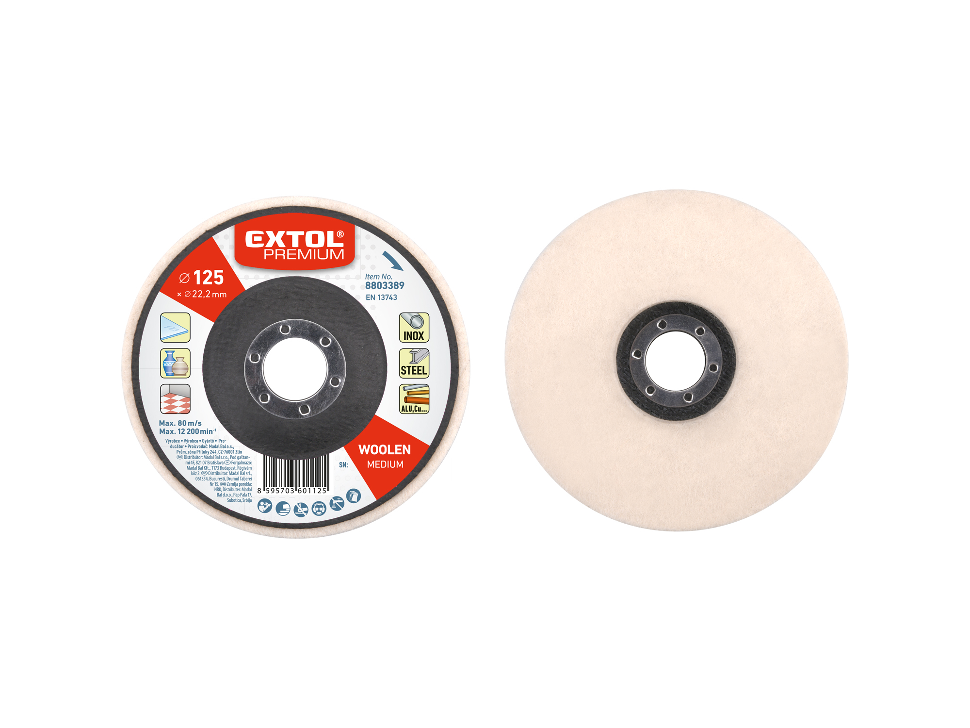 Disco De Pulido Fieltro Recto 5¨ 125Mmx15Mm