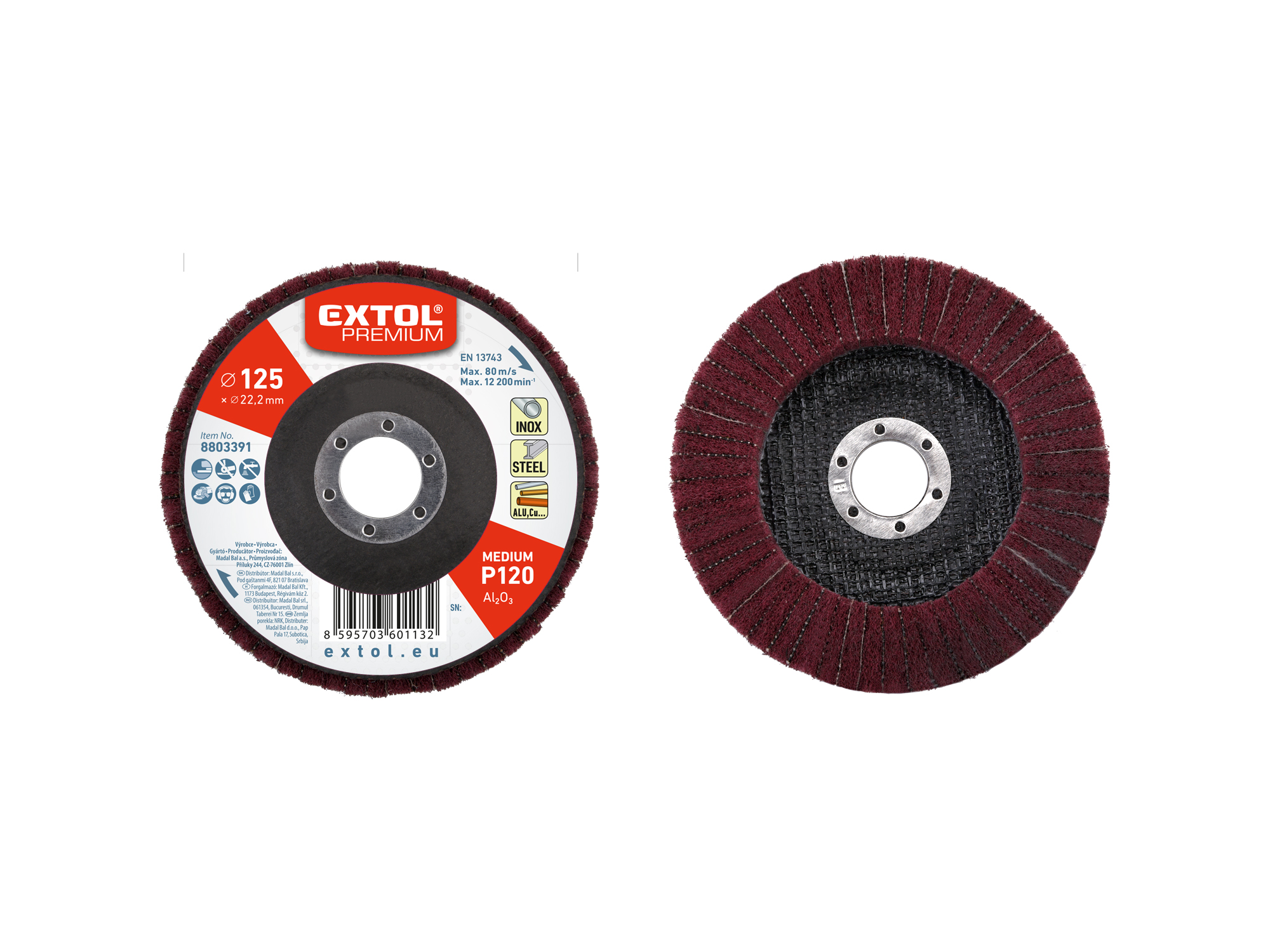 Disco Flap Plano Combinado Hierro/Inox/Alum/Plast  5" P