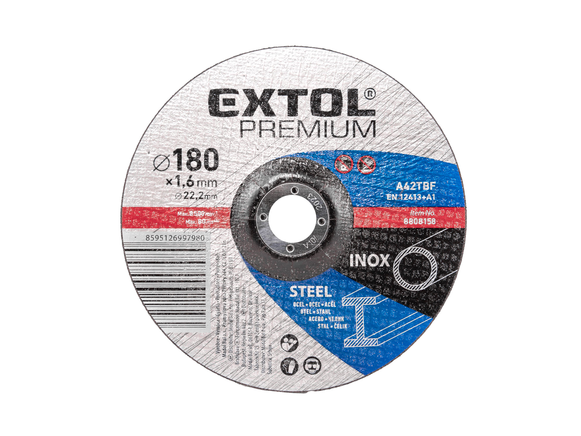 Disco De Corte Concavo Para Metal Y Acero Inoxidable 7"