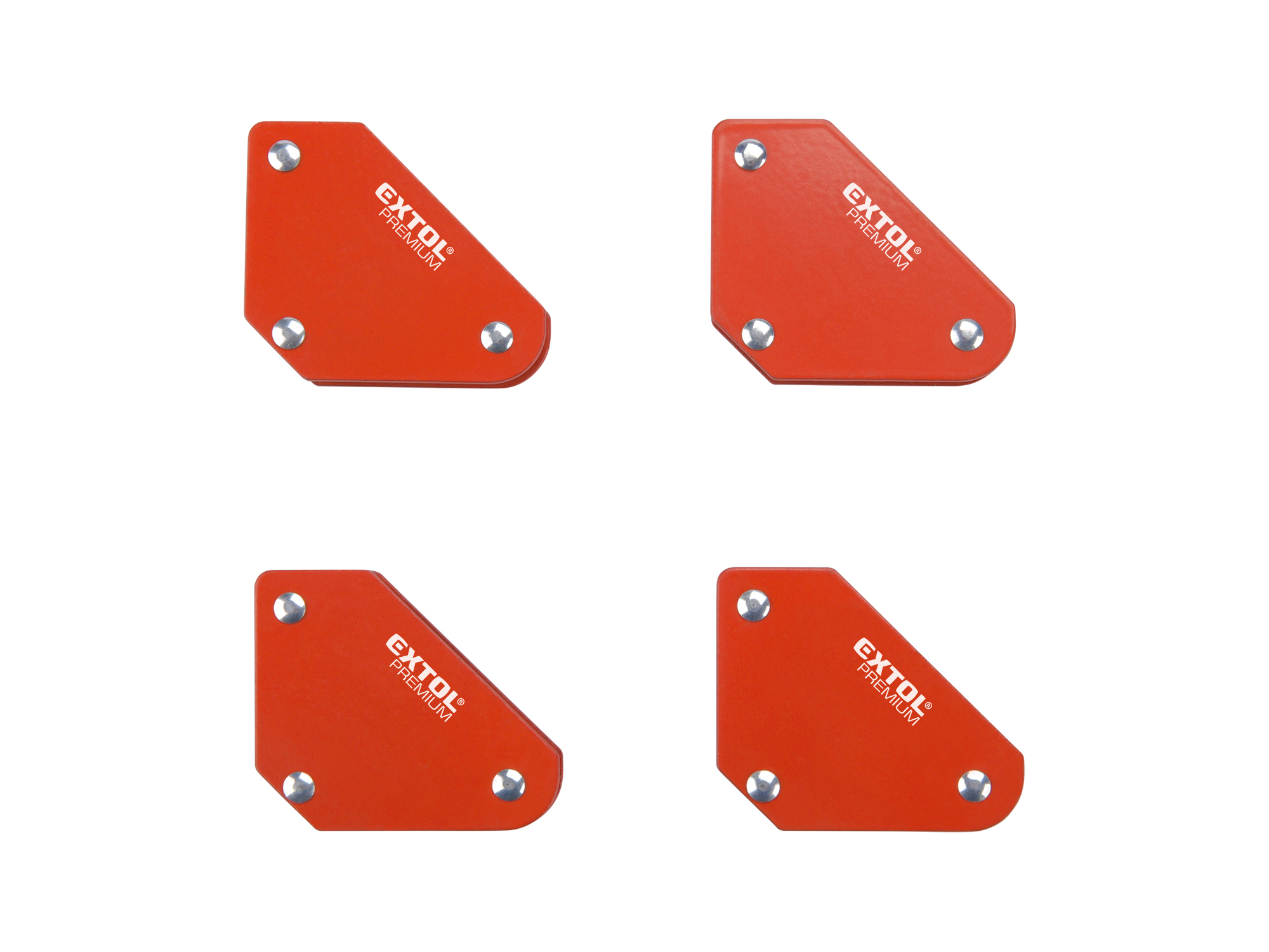 4 Pcs Iman Angular Para Soldar Extol 45-90-135 5” Fuerza - Imagen 1