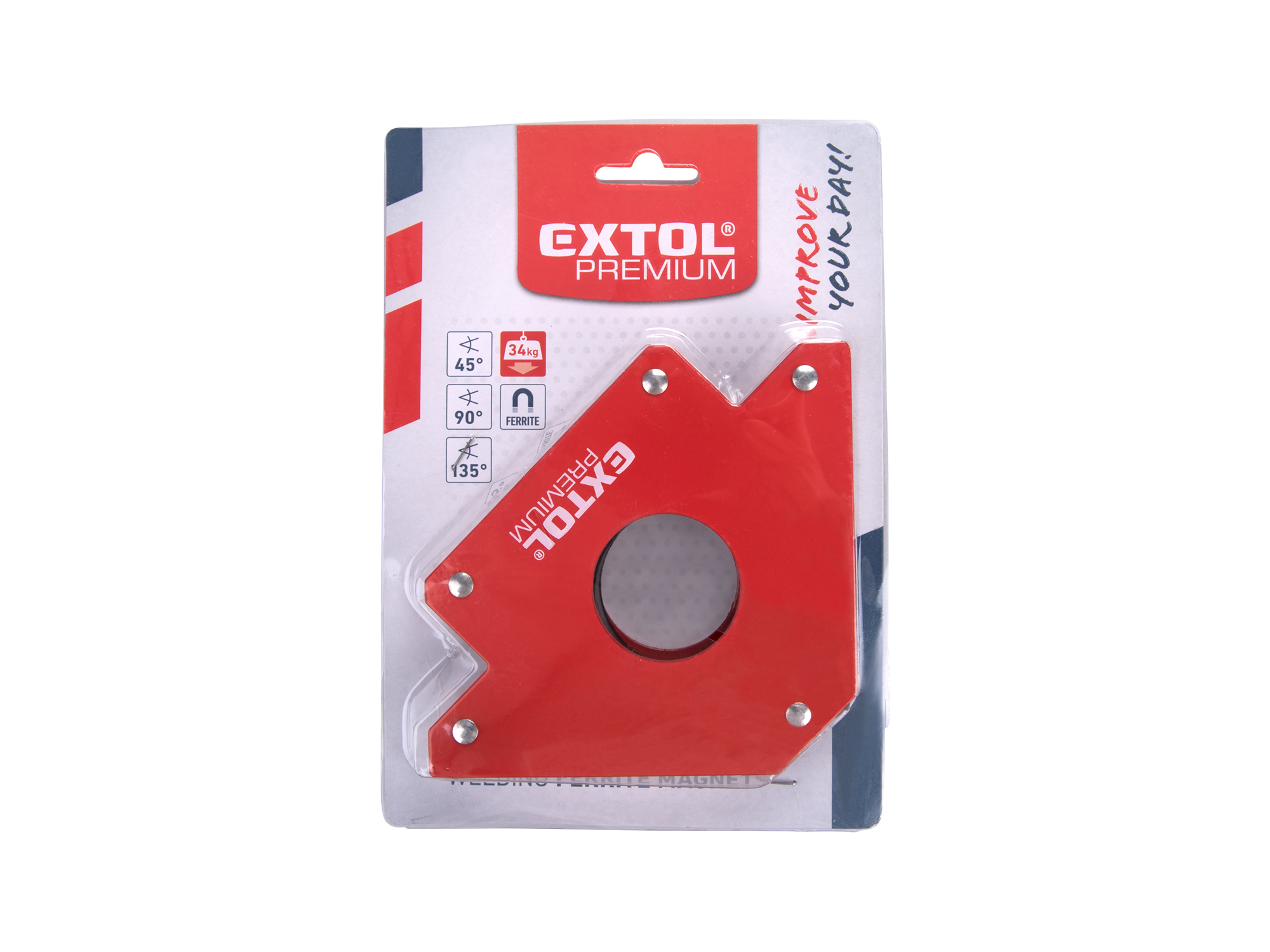 Angulo Magnetico Para Soldar Extol 45-90-135 5”  Fuerza 75Lbs - Imagen 2
