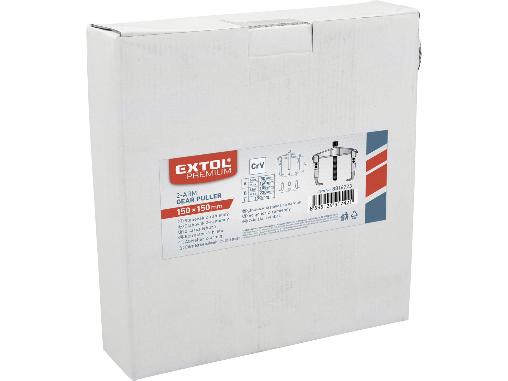Extractor De Cojinetes De 2 Patas Ep 6" 150X150Mm - Imagen 1
