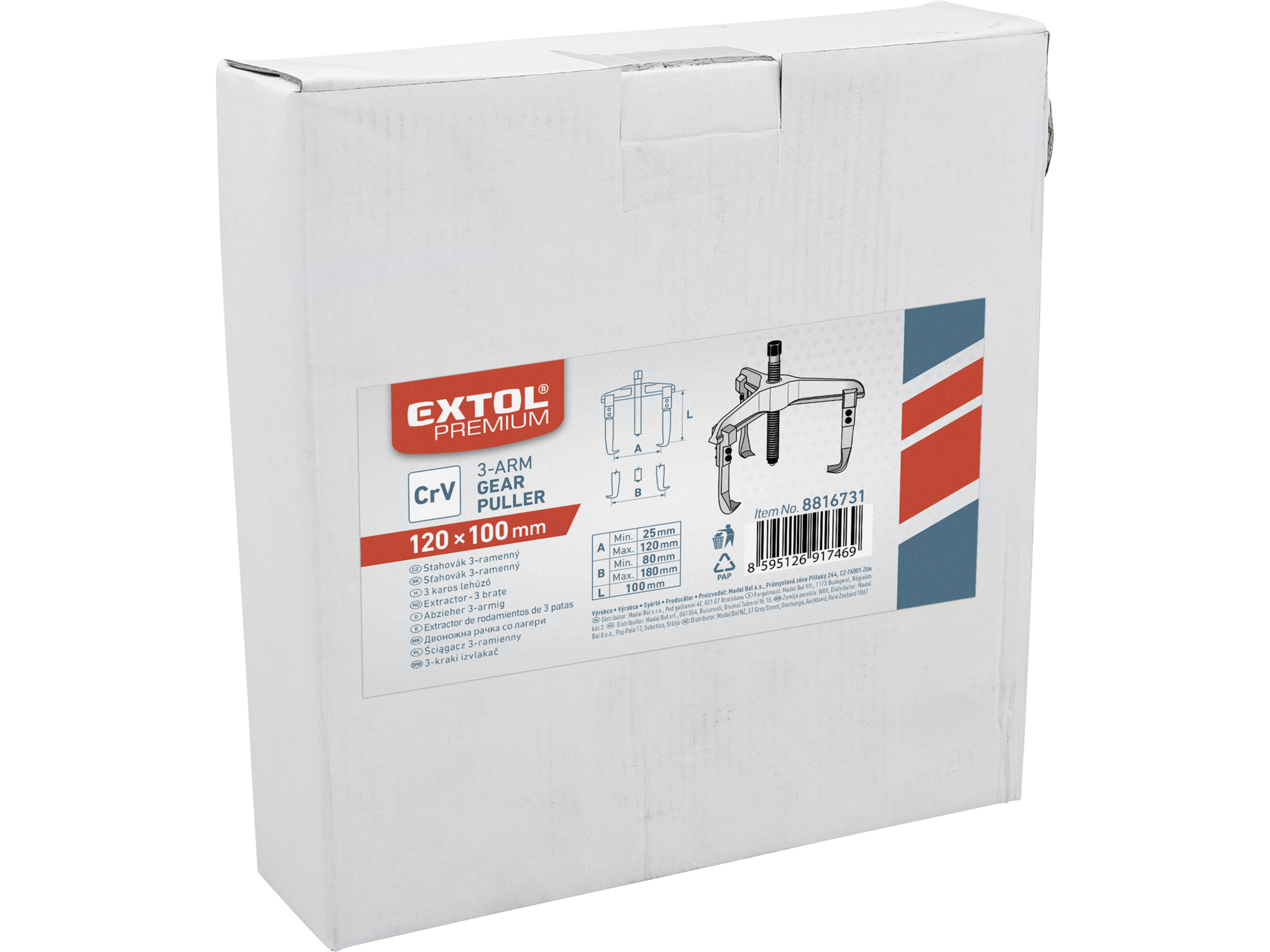 Extractor De Cojinetes De 3 Patas Ep 10" 250X150Mm - Imagen 1
