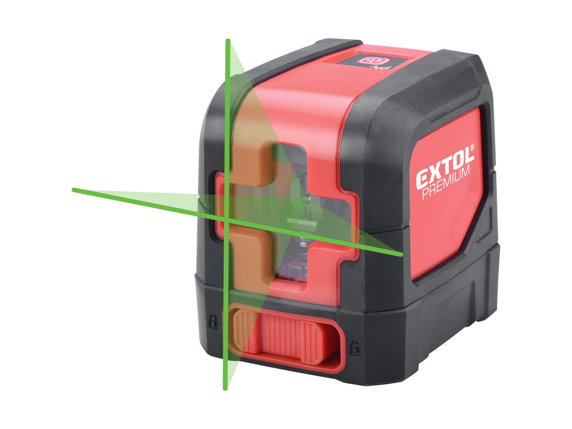 NIVEL LASER EXTOL LINEA VERDE CRUZ AUTONIVELANTE 25MTS