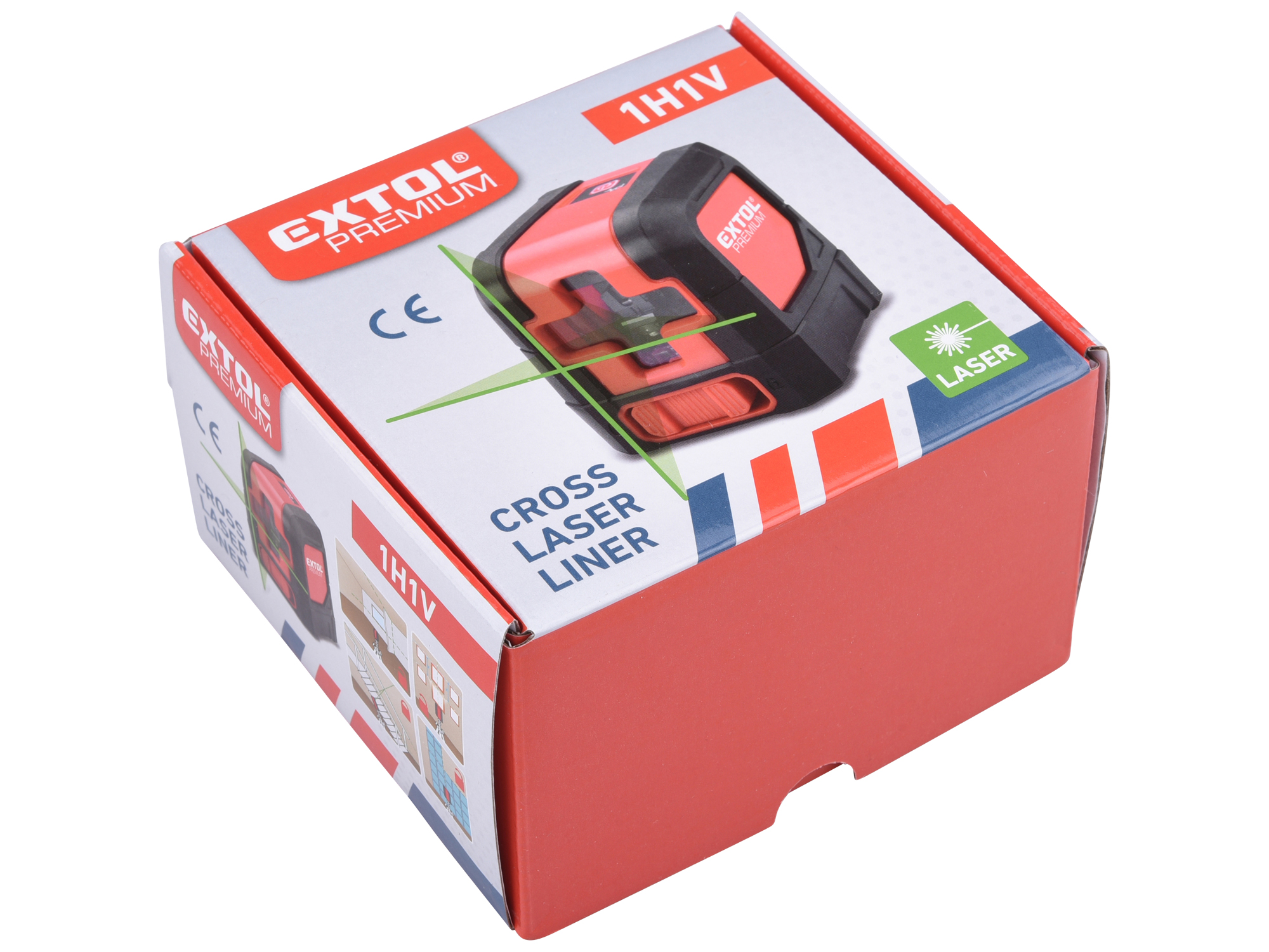 NIVEL LASER EXTOL LINEA VERDE CRUZ AUTONIVELANTE 25MTS - Imagen 9