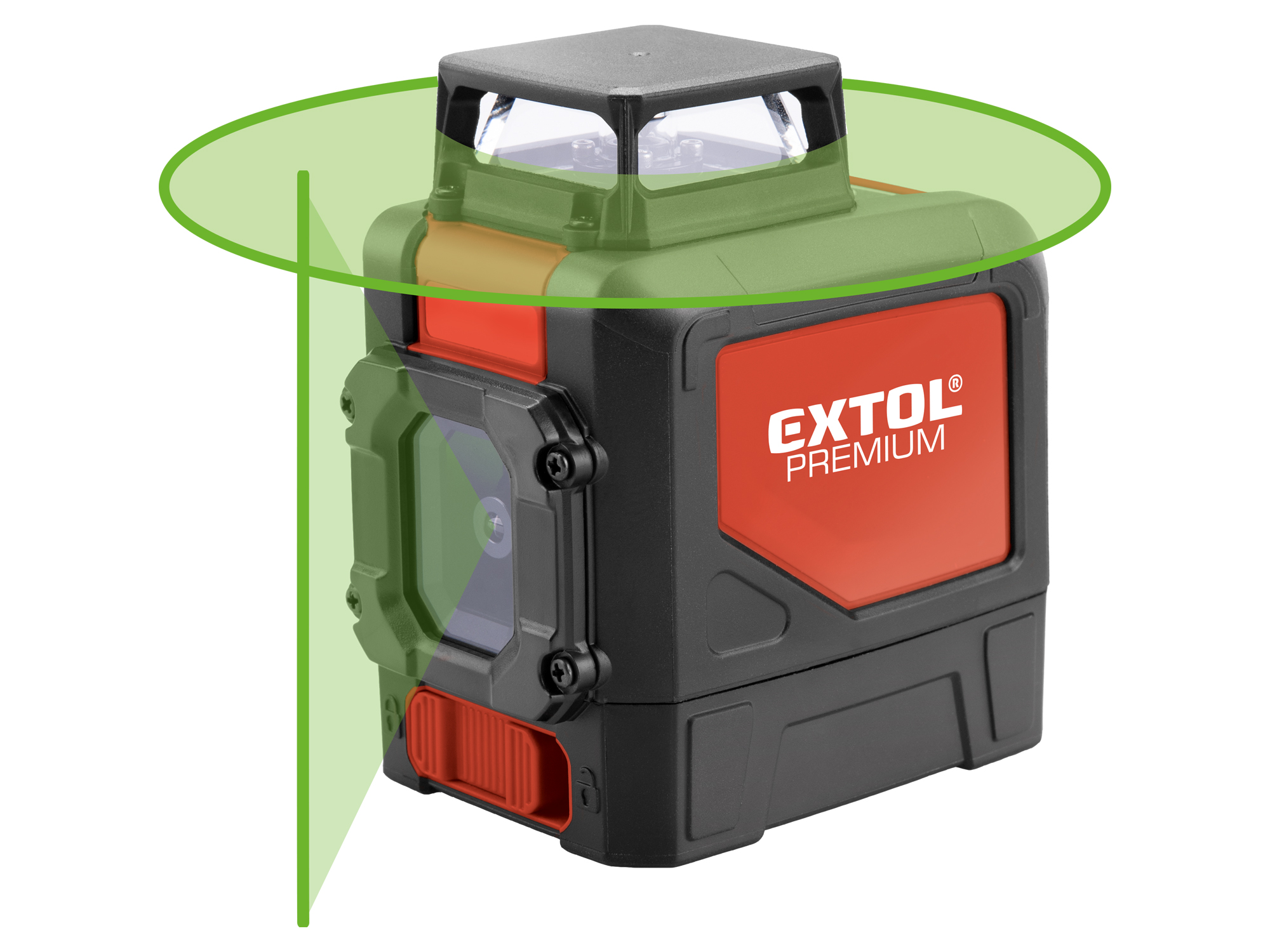 NIVEL LASER EXTOL LINEA VERDE CRUZ AUTONIVELANTE 30MTS