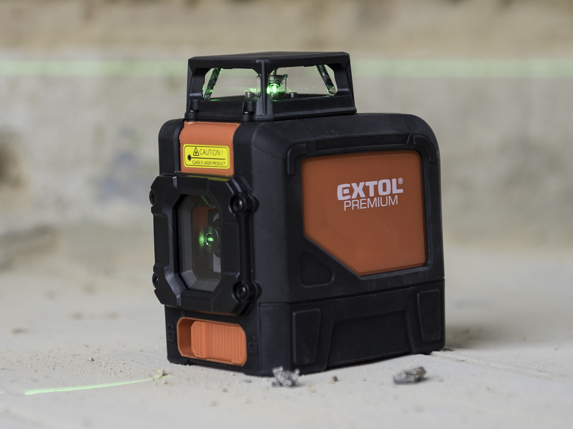 NIVEL LASER EXTOL LINEA VERDE CRUZ AUTONIVELANTE 30MTS - Imagen 3