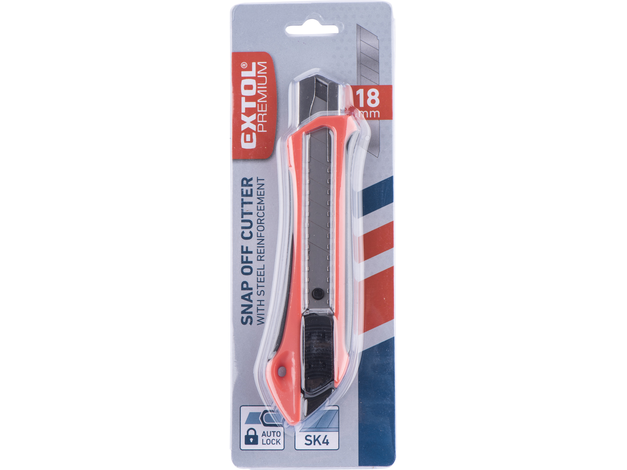 CUCHILLA EXTOL PREMIUM 18MM CON AUTO-LOCK - Imagen 1