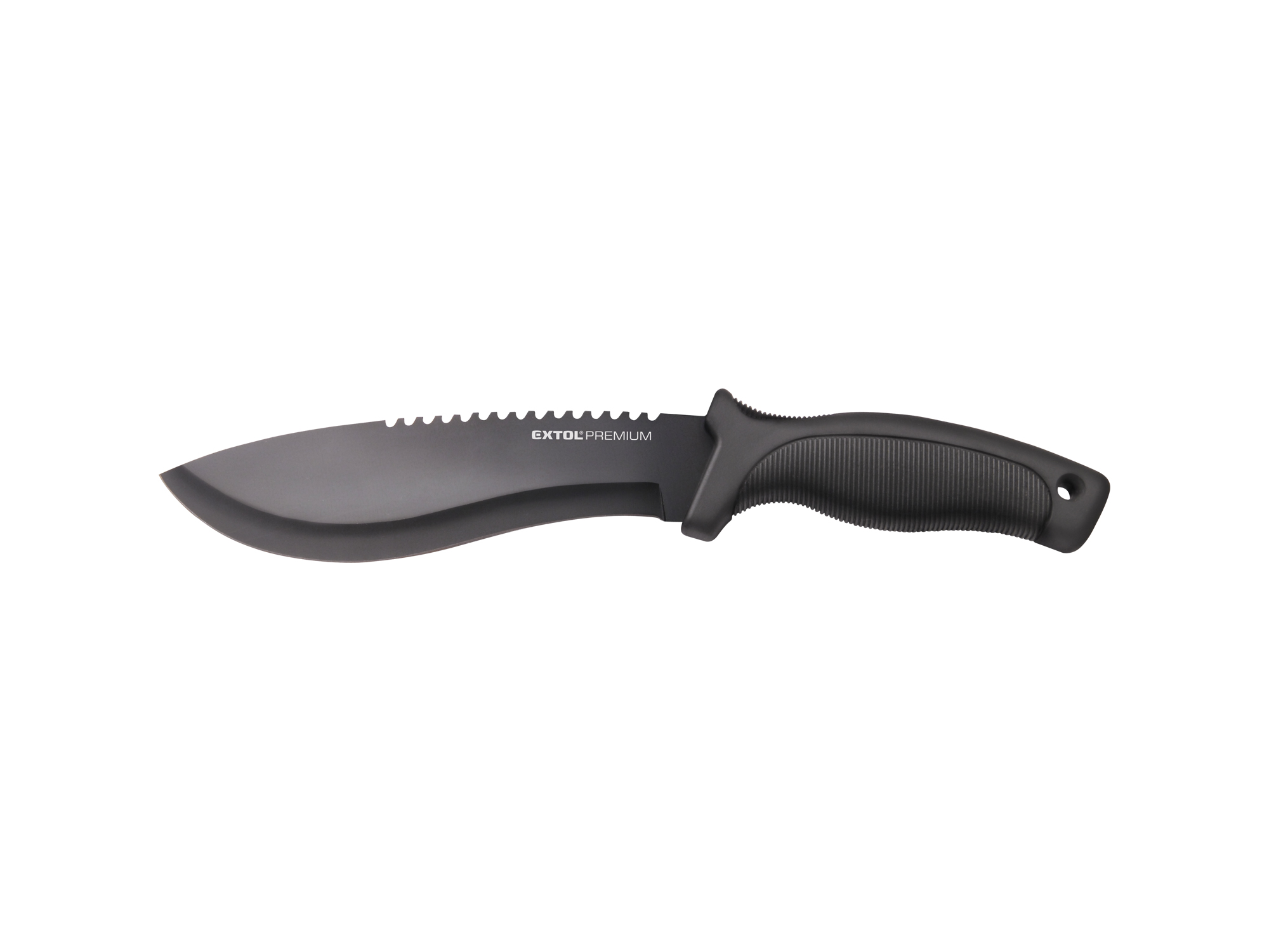 Cuchillo De Caza Negro Ep Acero Inox 290Mm Con Esetuche