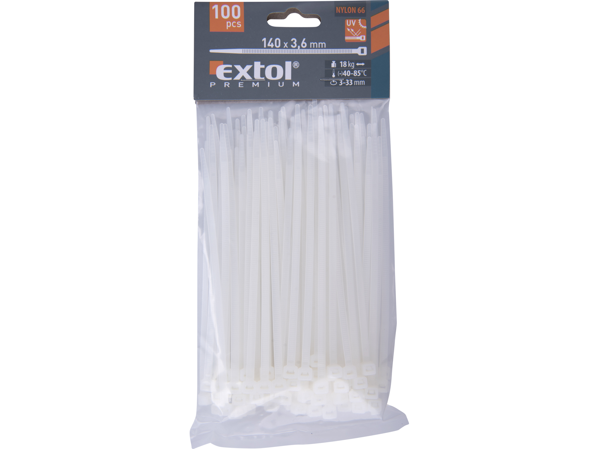 CINCHO PLÁSTICO BLANCOS 100 PZS - Imagen 2