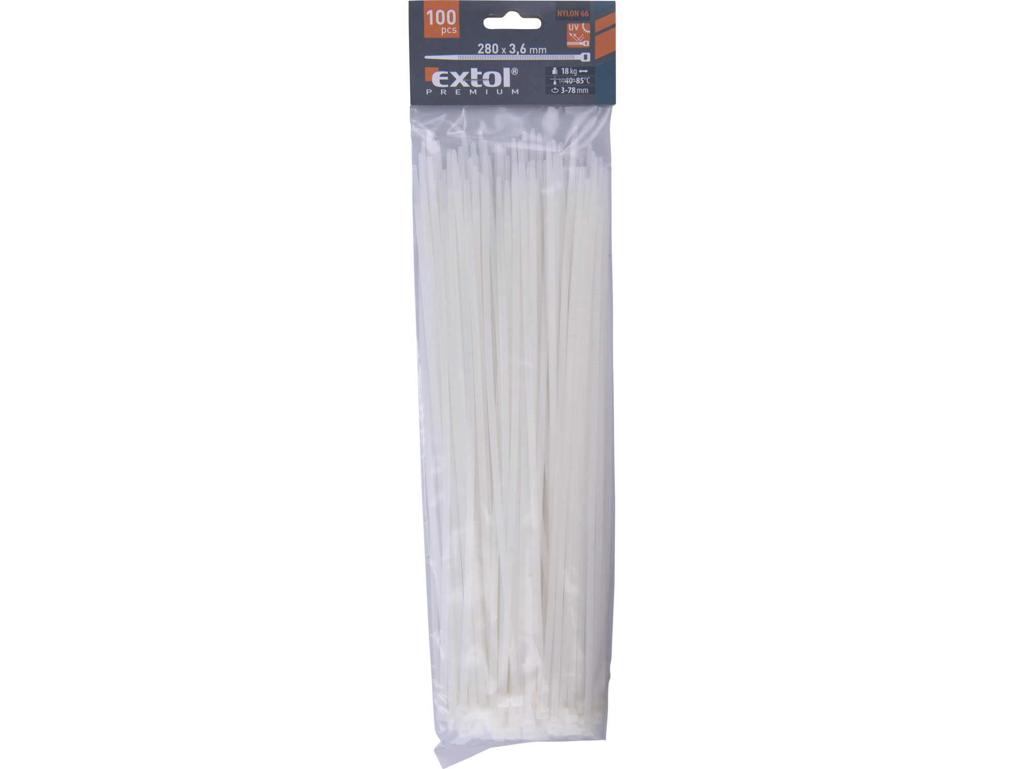 CINCHO PLÁSTICO BLANCOS 100 PZS - Imagen 2