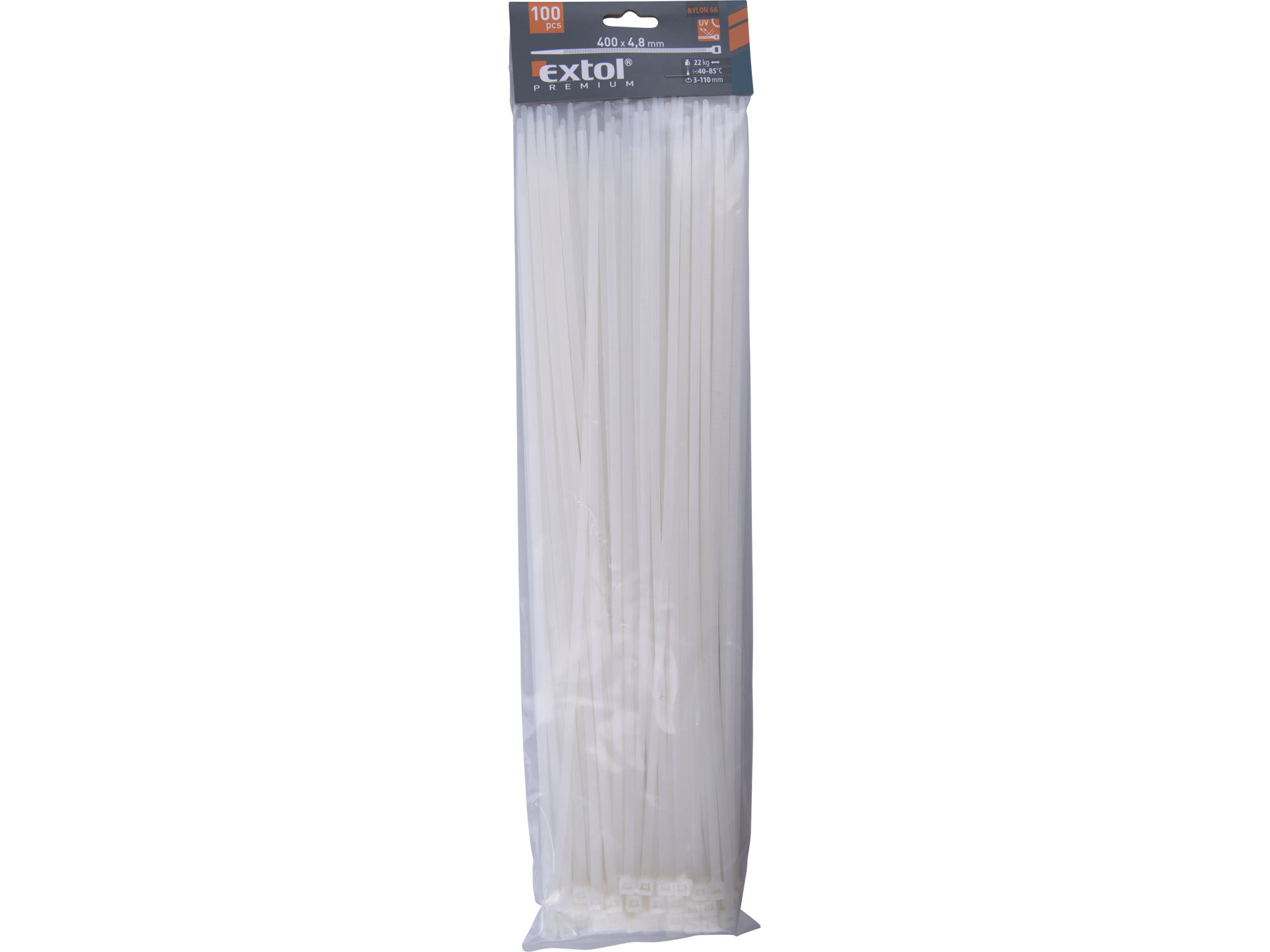 CINCHO PLÁSTICO BLANCOS 100 PZS - Imagen 2