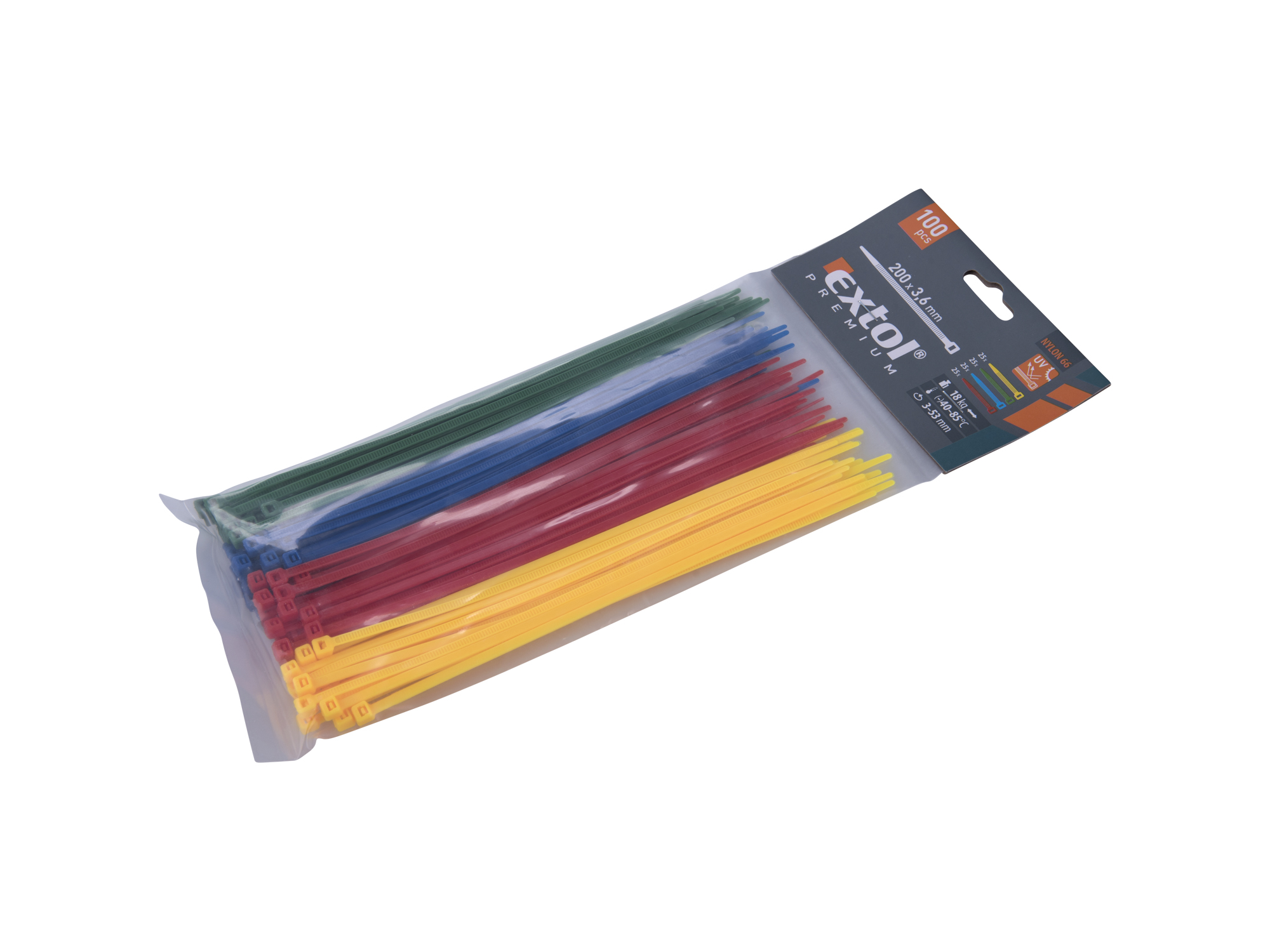 CINCHOS PLÁSTICOS DE COLORES 100 PZS