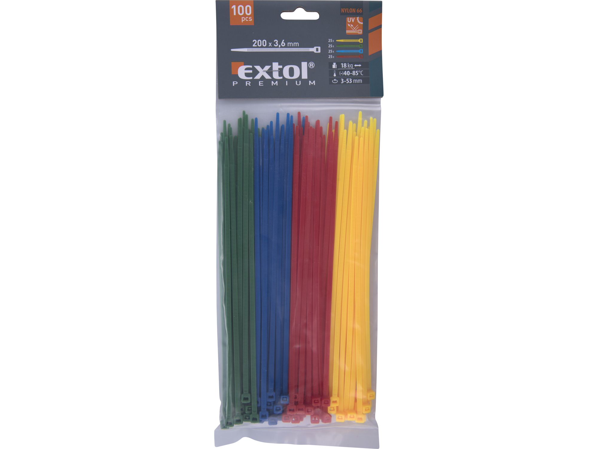 CINCHOS PLÁSTICOS DE COLORES 100 PZS - Imagen 2